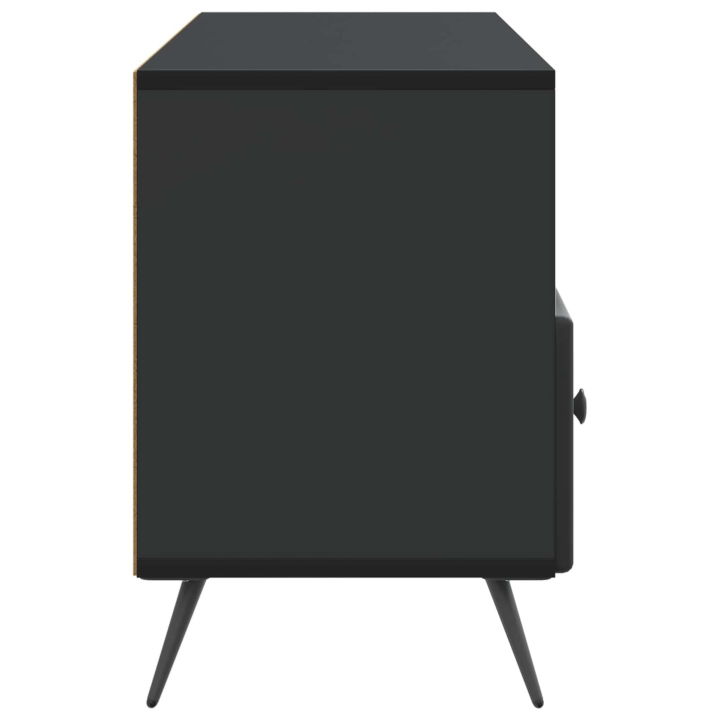 TV Cabinet with Drawer Black 102 x 34.5 x 50 cm Engineered Wood