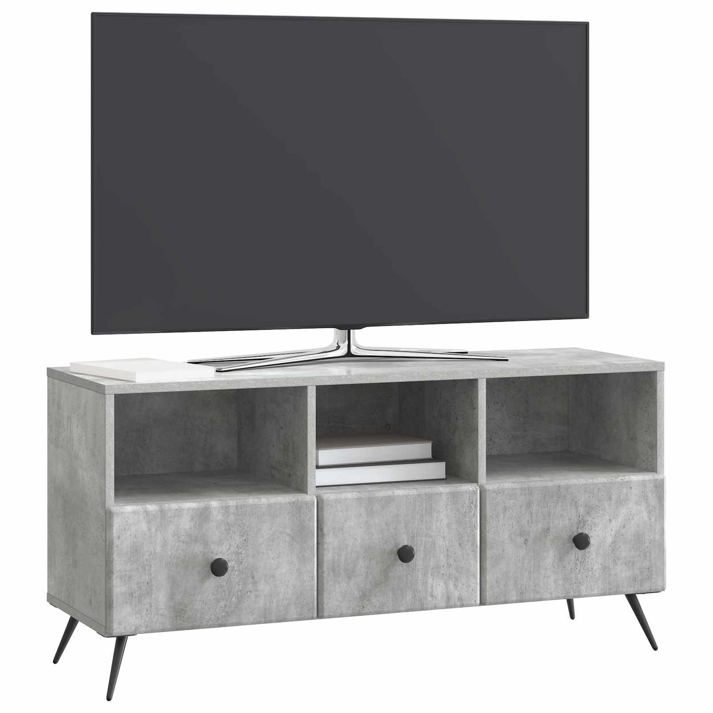 TV Cabinet Concrete Grey 102 x 34.5 x 50 cm Engineered Wood