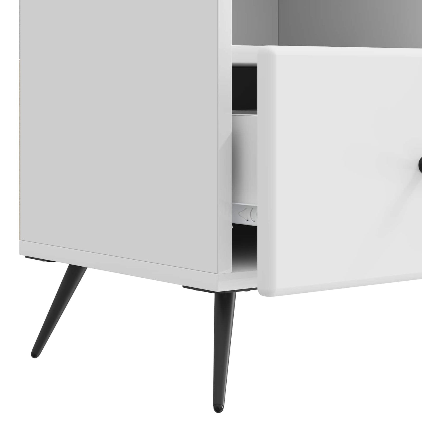 TV Cabinet High Gloss White 102 x 34.5 x 50 cm Engineered Wood