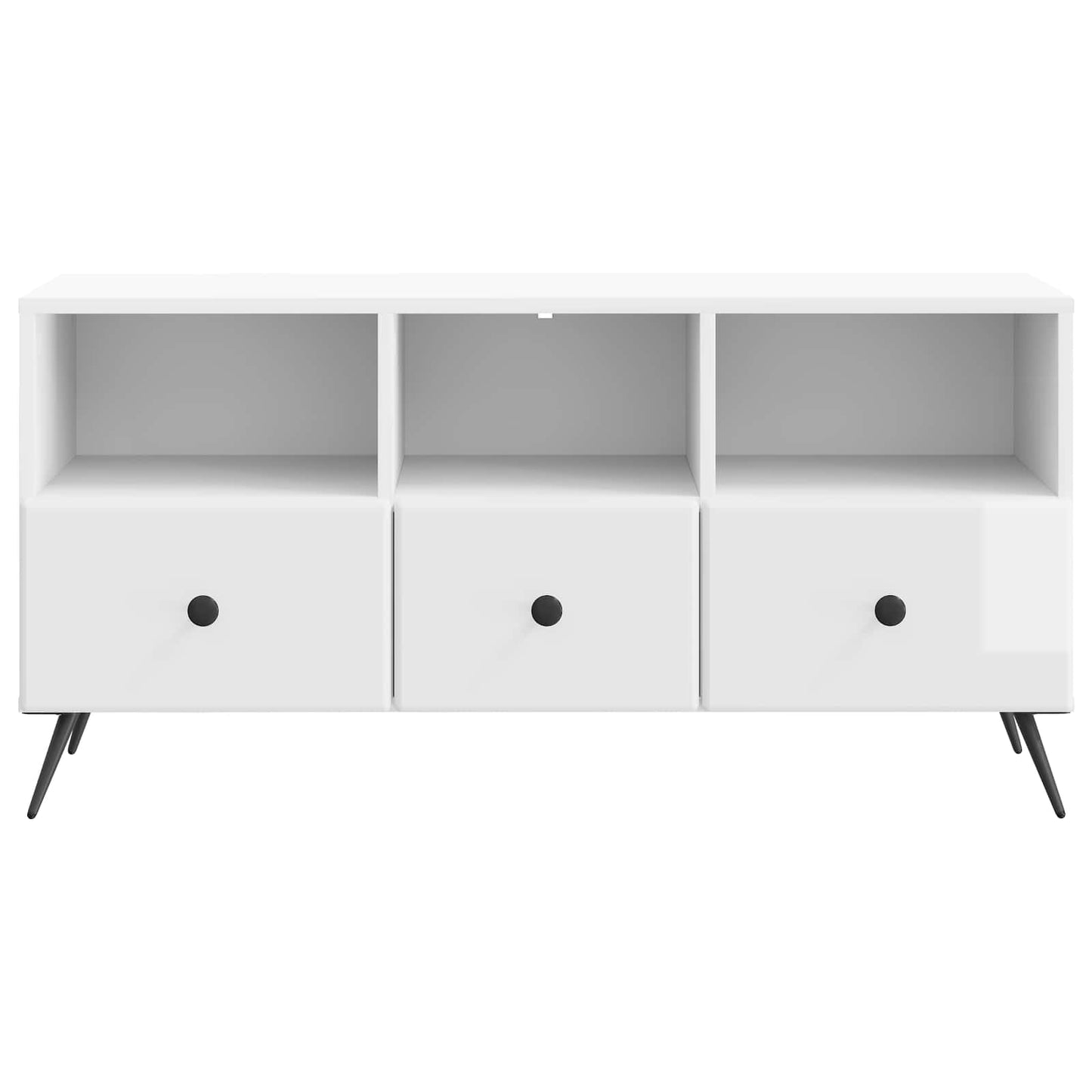 TV Cabinet High Gloss White 102 x 34.5 x 50 cm Engineered Wood
