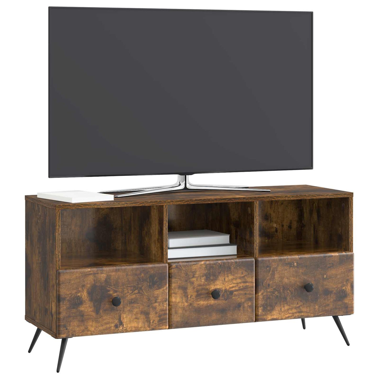 TV Cabinet Smoked Oak 102 x 34.5 x 50 cm Engineered Wood