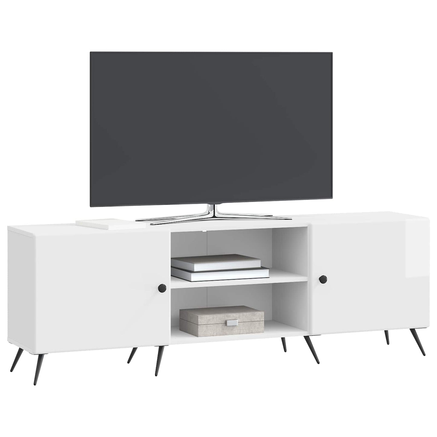 TV Cabinet High Gloss White 150 x 31 x 50 cm Engineered Wood