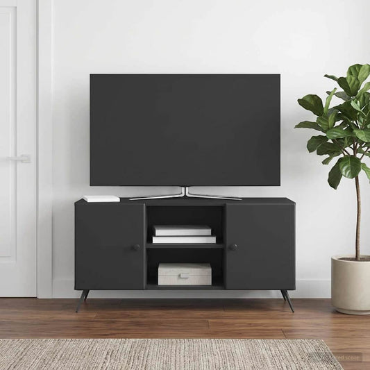 TV Cabinet 102 x 34.5 x 50 cm Black Engineered Wood