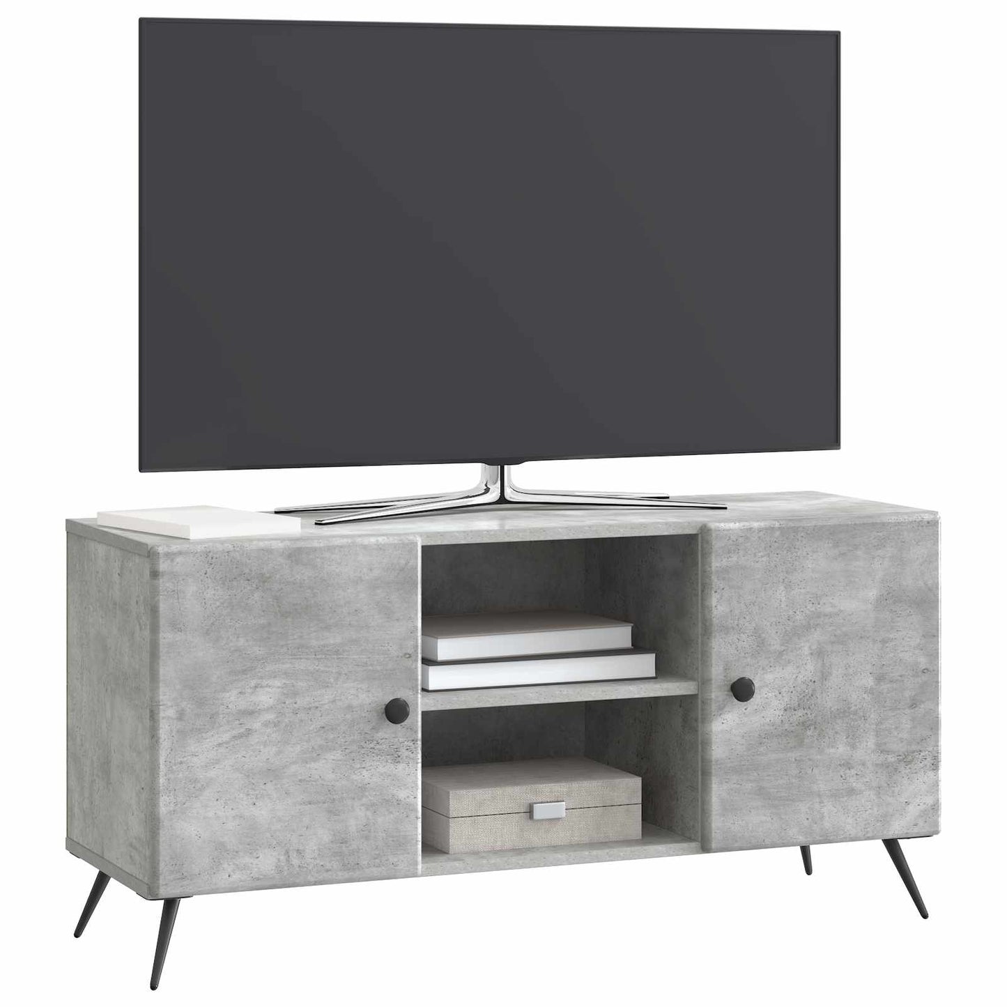 TV Cabinet Concrete Grey 102 x 34.5 x 50 cm Engineered Wood