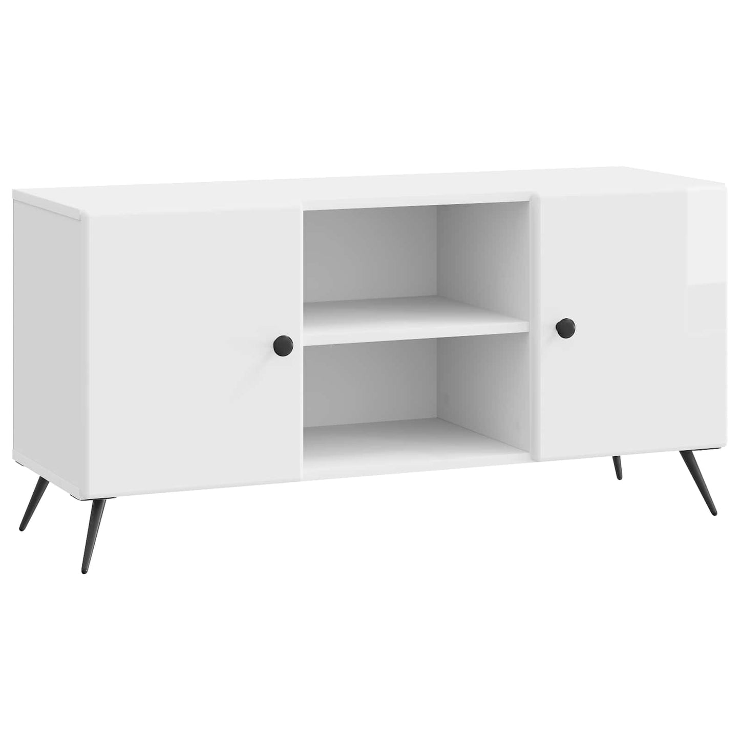 TV Cabinet High Gloss White 102 x 34.5 x 50 cm Engineered Wood