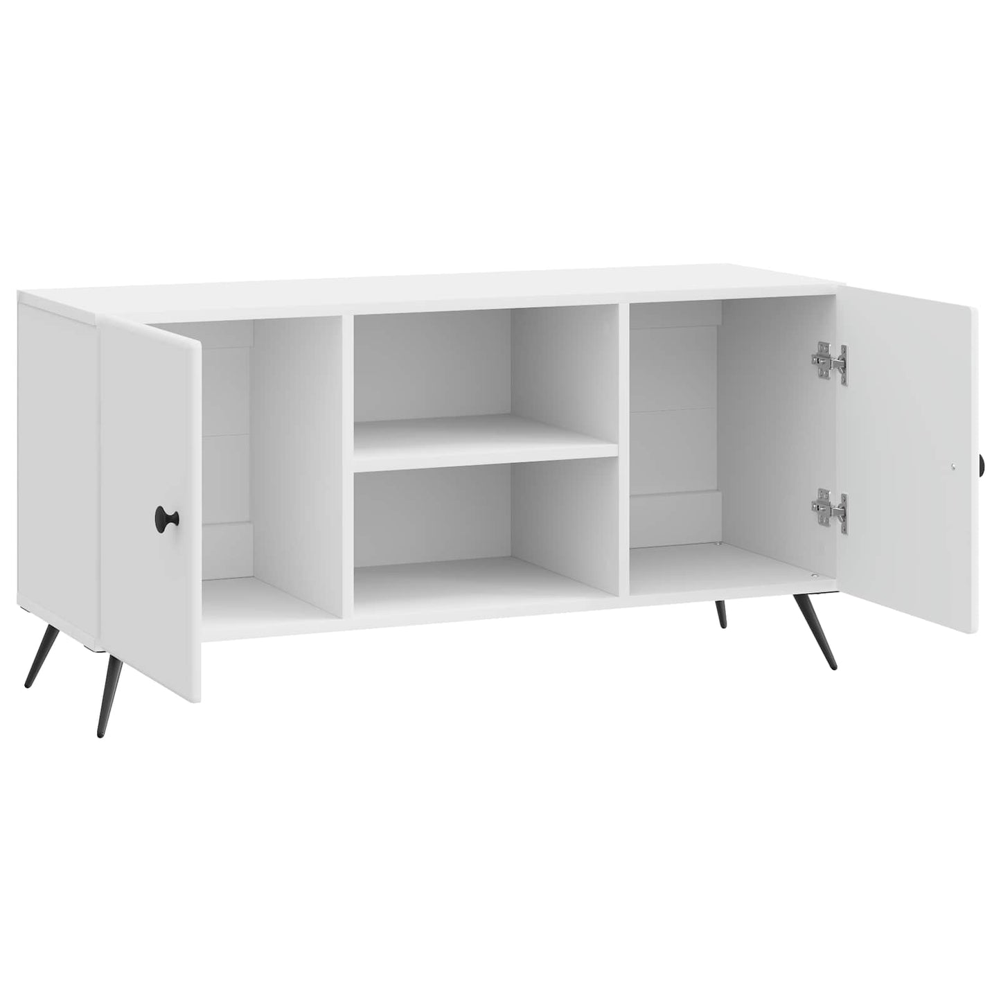 TV Cabinet High Gloss White 102 x 34.5 x 50 cm Engineered Wood