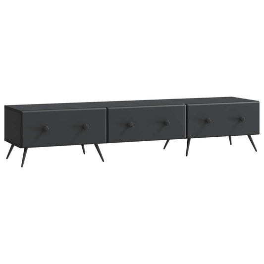 TV Cabinet with Drawer Black 147 x 34.5 x 30 cm Engineered Wood