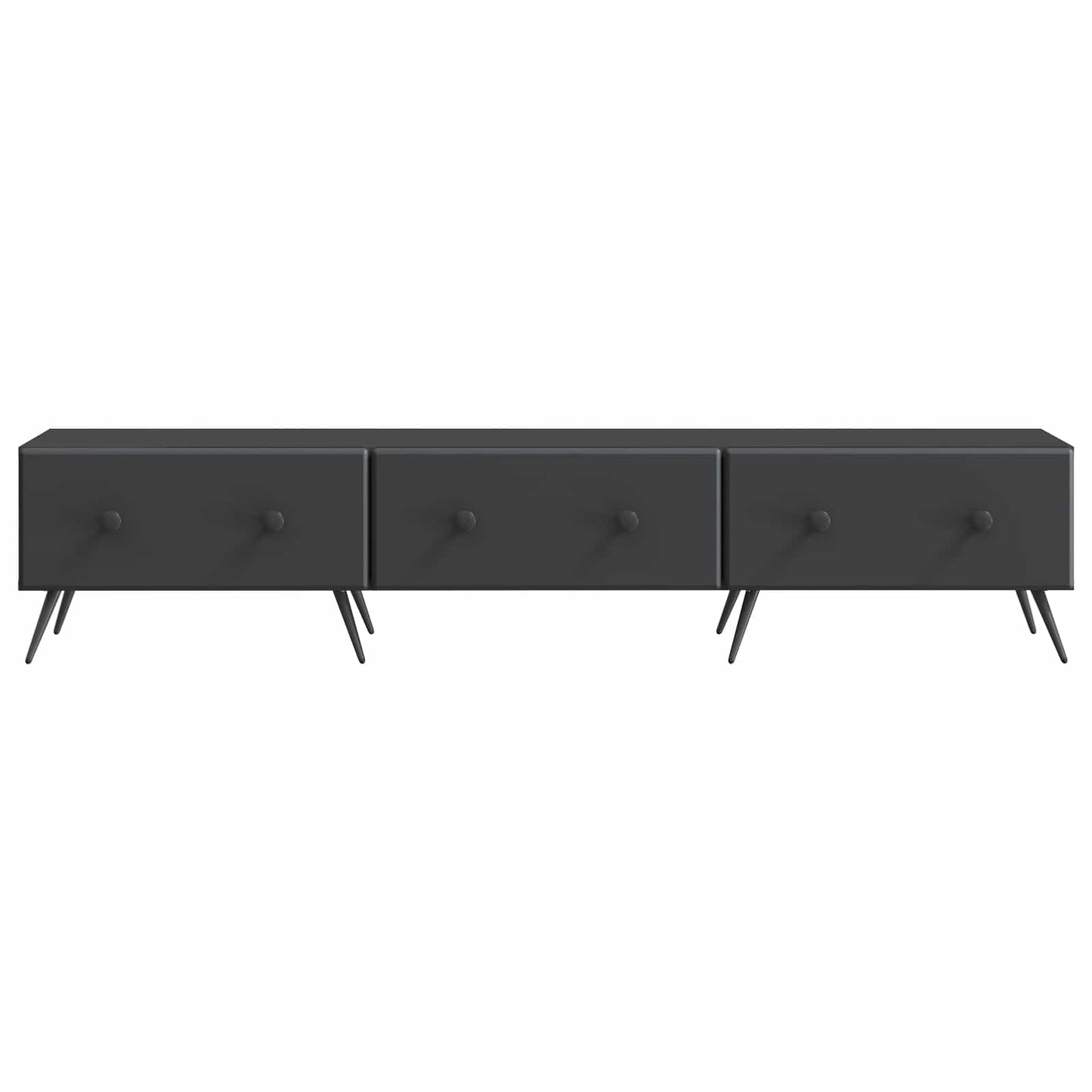 TV Cabinet with Drawer Black 147 x 34.5 x 30 cm Engineered Wood