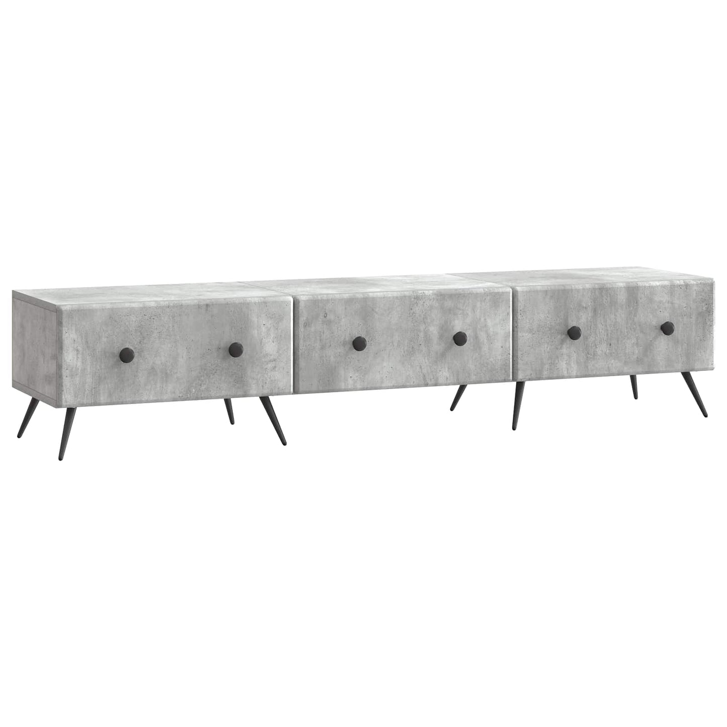 TV Cabinet Concrete Grey 147 x 34.5 x 30 cm Engineered Wood