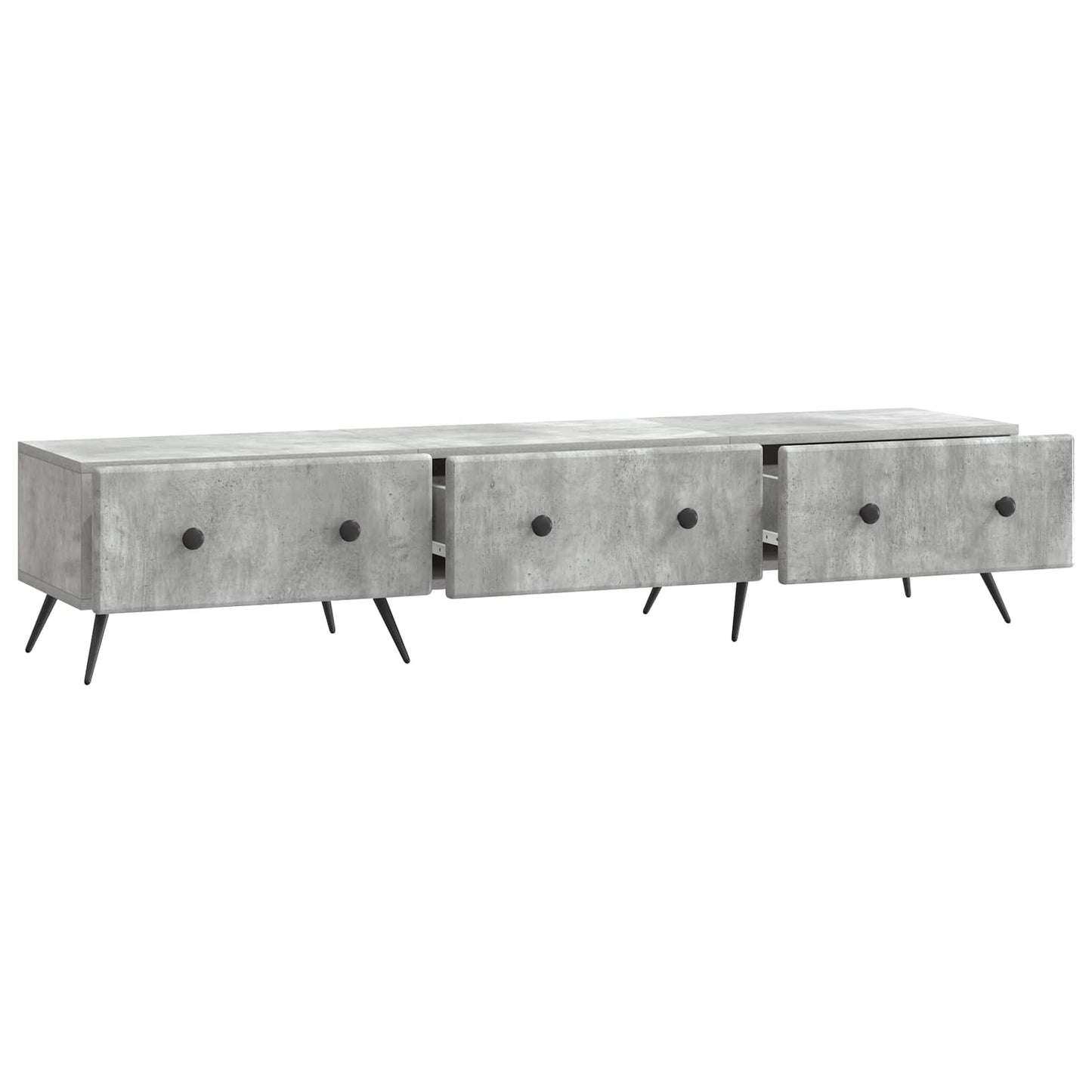 TV Cabinet Concrete Grey 147 x 34.5 x 30 cm Engineered Wood