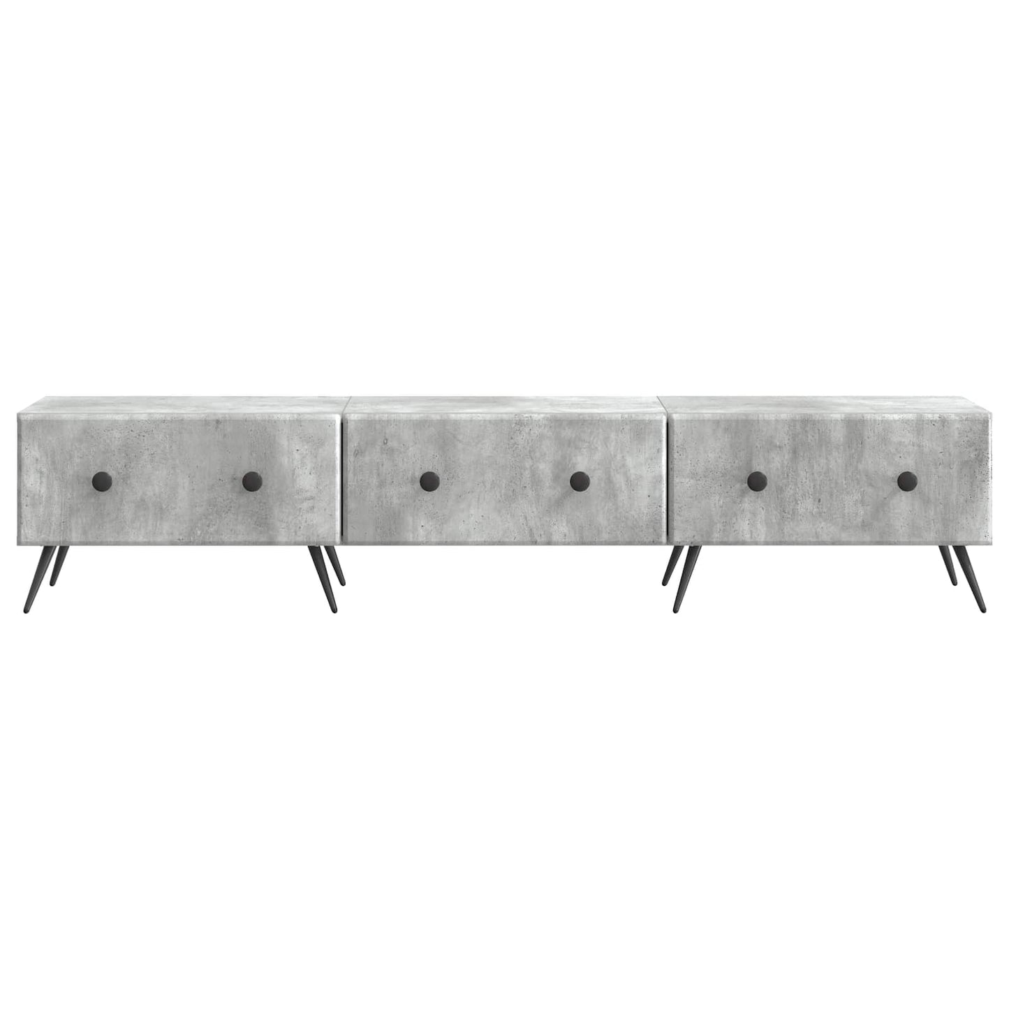 TV Cabinet Concrete Grey 147 x 34.5 x 30 cm Engineered Wood