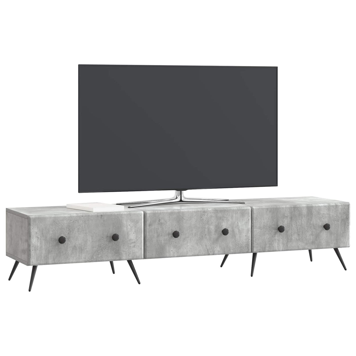 TV Cabinet Concrete Grey 147 x 34.5 x 30 cm Engineered Wood