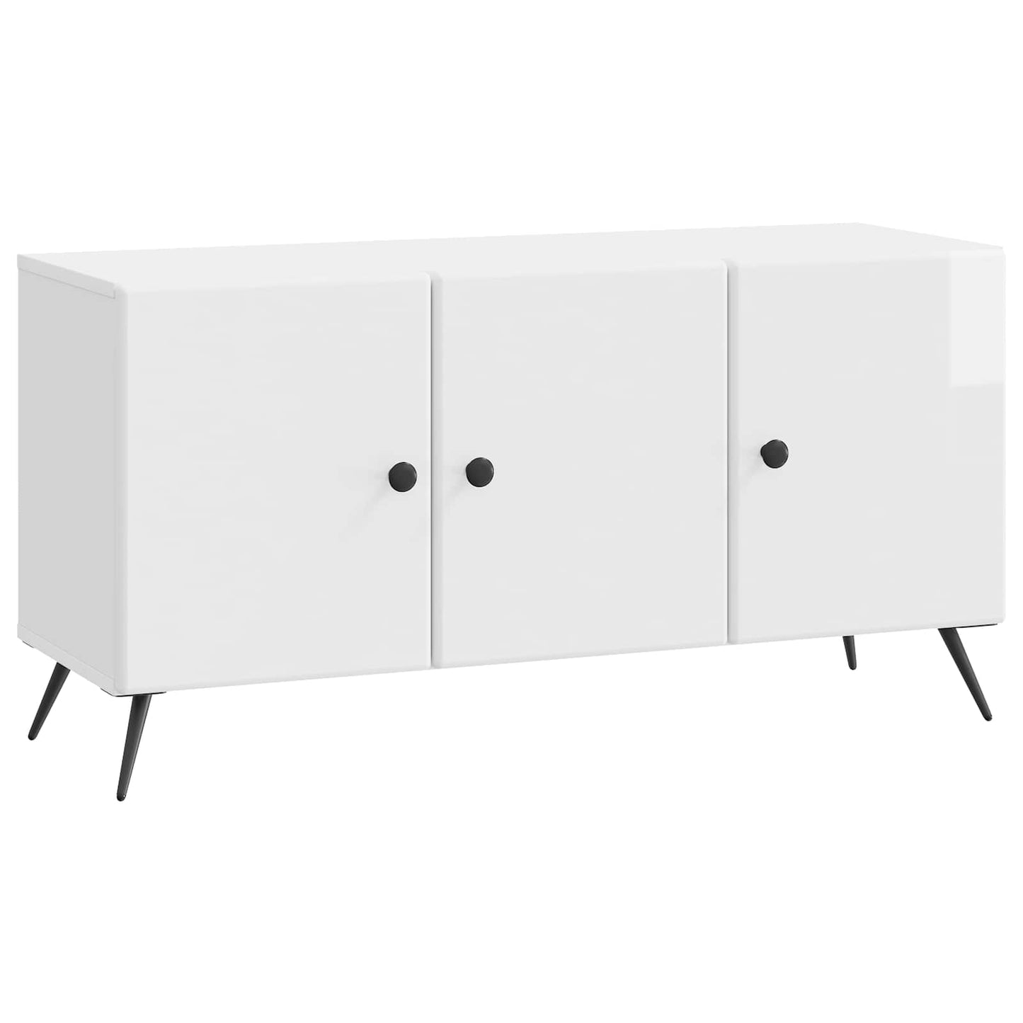TV Cabinet High Gloss White 99 x 34.5 x 50 cm Engineered Wood