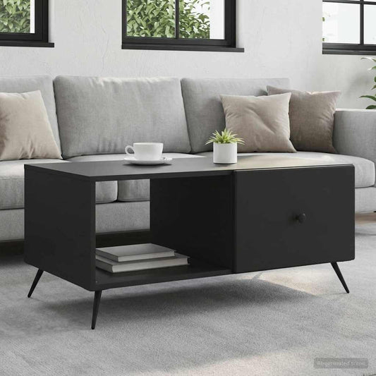 Coffee Table Black 90 x 50 x 40 cm Engineered Wood