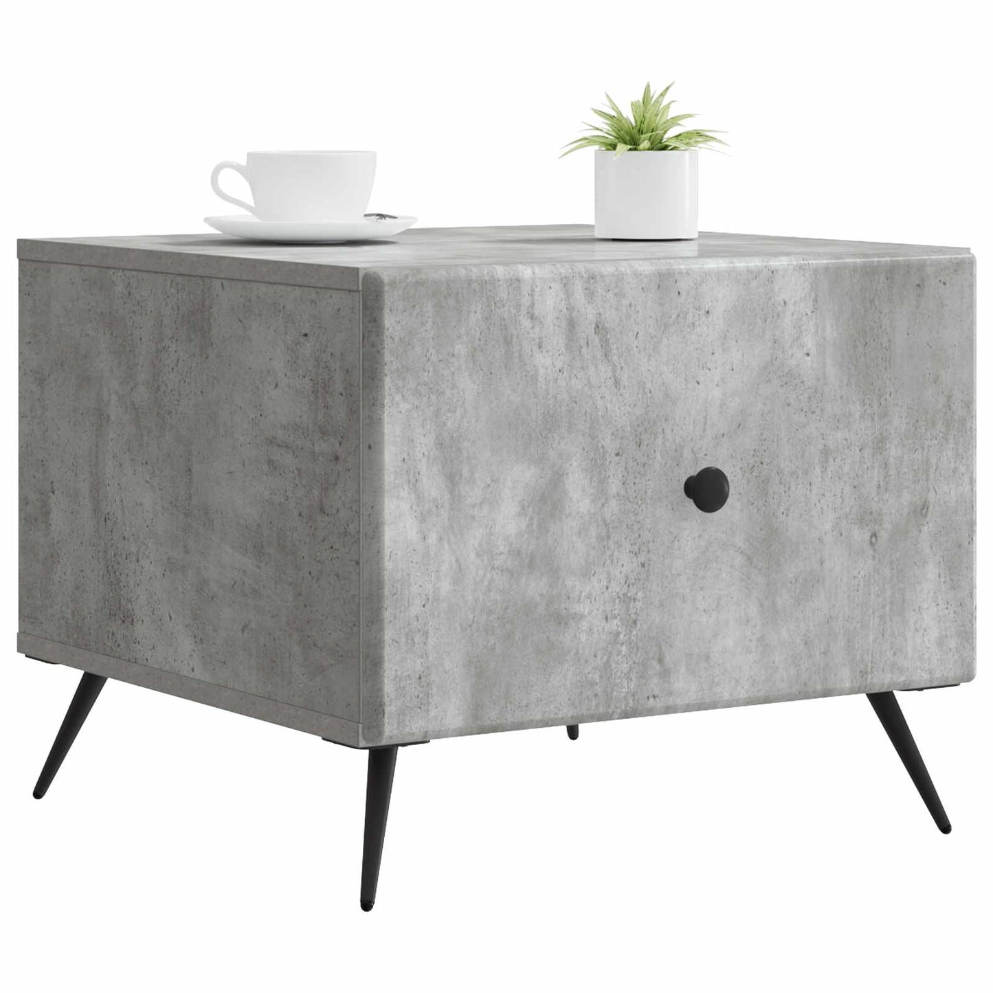 Coffee Table Concrete Grey 49 x 50 x 40 cm Engineered Wood