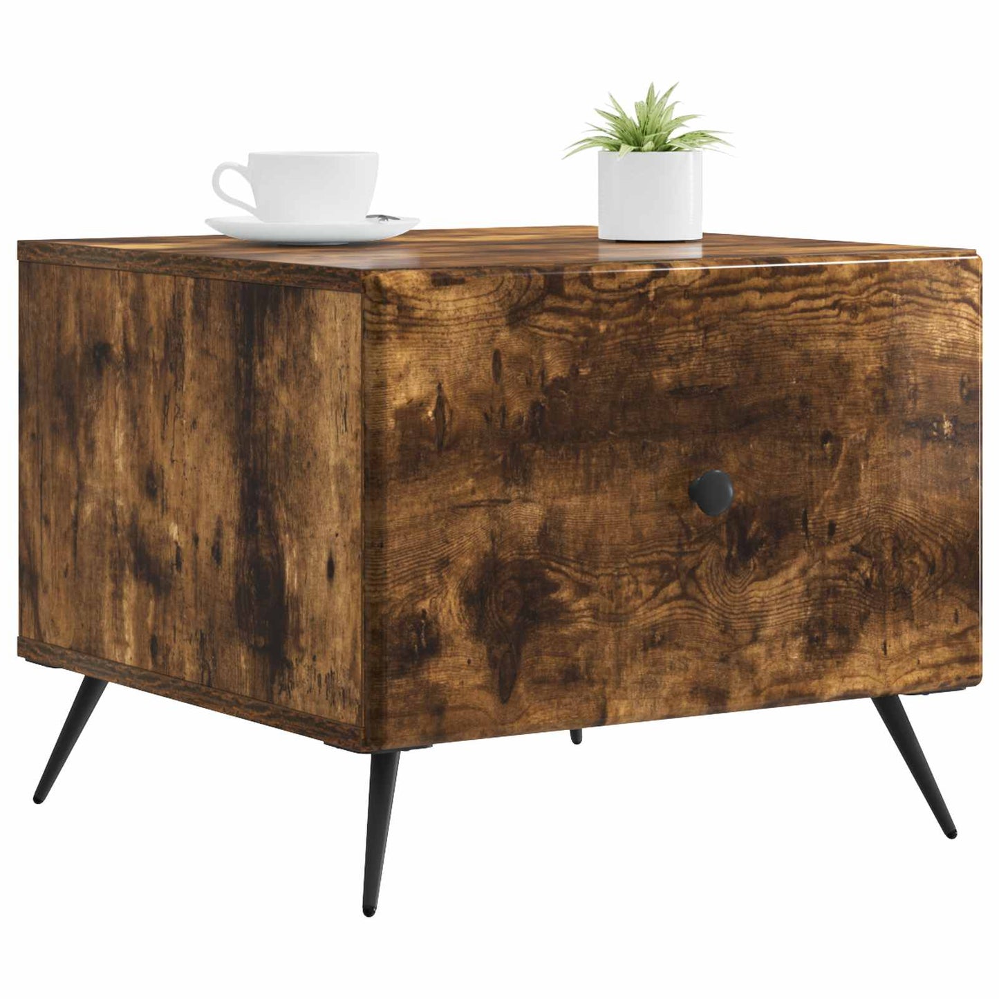 Coffee Table Smoked Oak 49 x 50 x 40 cm Engineered Wood