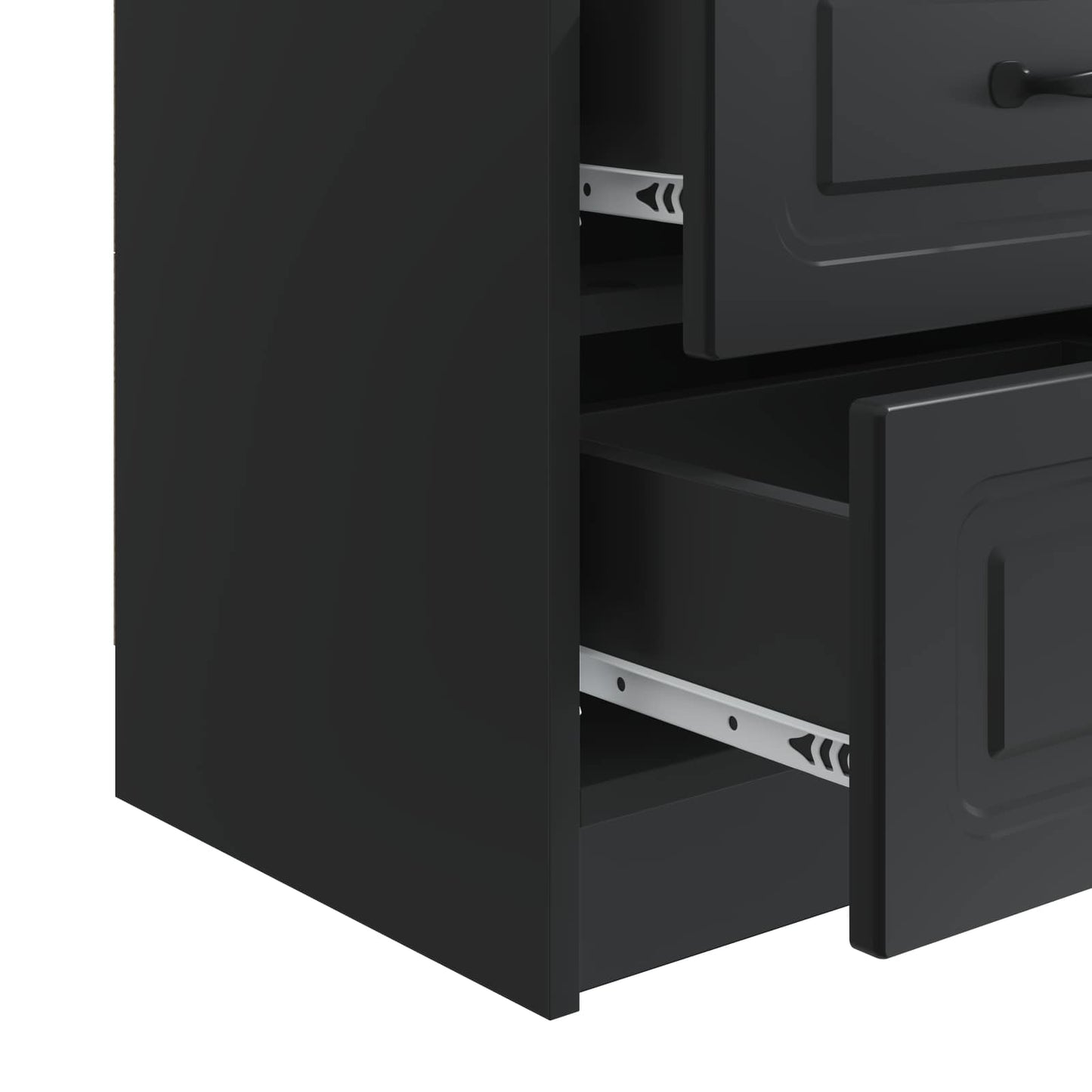 Bedside Cabinet 2 pcs Black 43 x 34.5 x 44.5 cm Engineered Wood