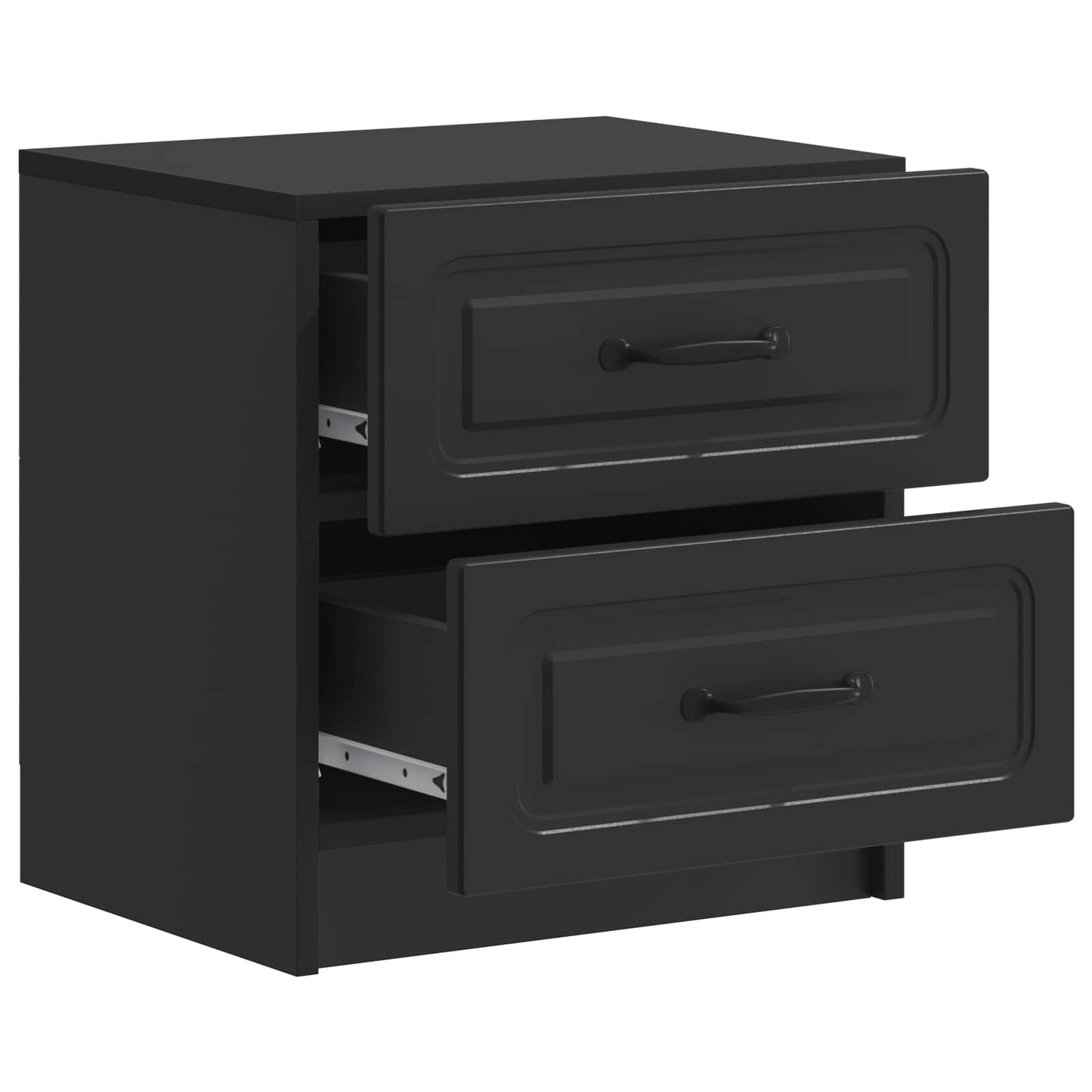 Bedside Cabinet 2 pcs Black 43 x 34.5 x 44.5 cm Engineered Wood