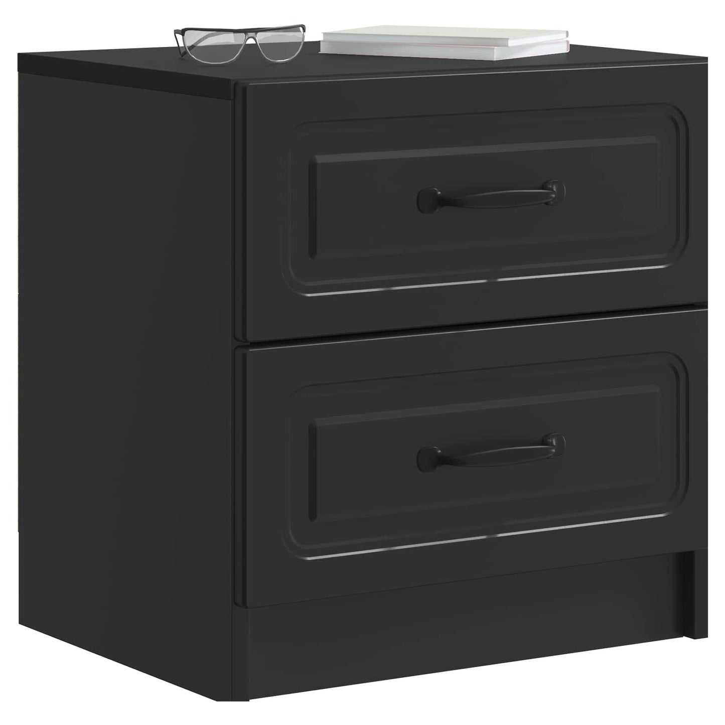 Bedside Cabinet 2 pcs Black 43 x 34.5 x 44.5 cm Engineered Wood