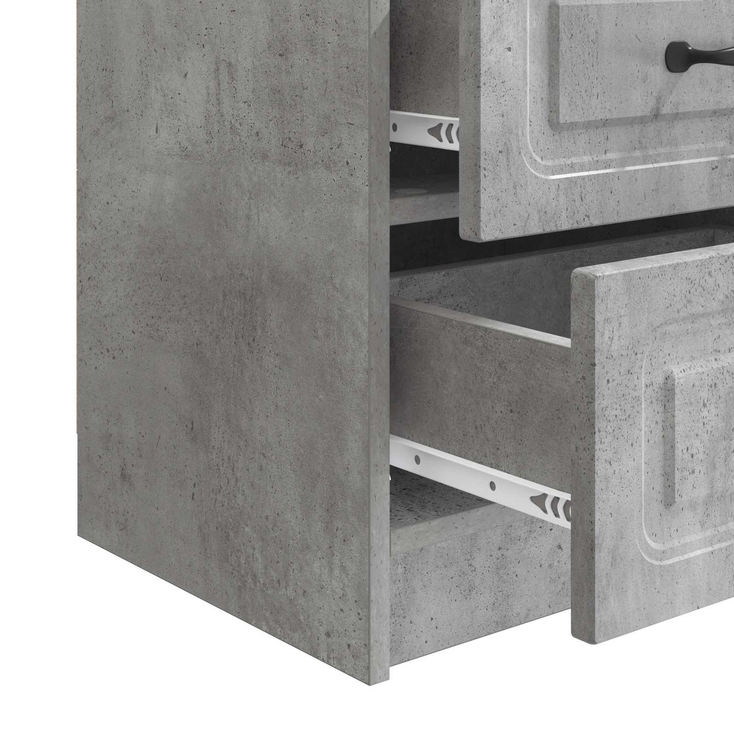 Bedside Cabinet with Drawer Concrete Grey 43 x 34.5 x 44.5 cm