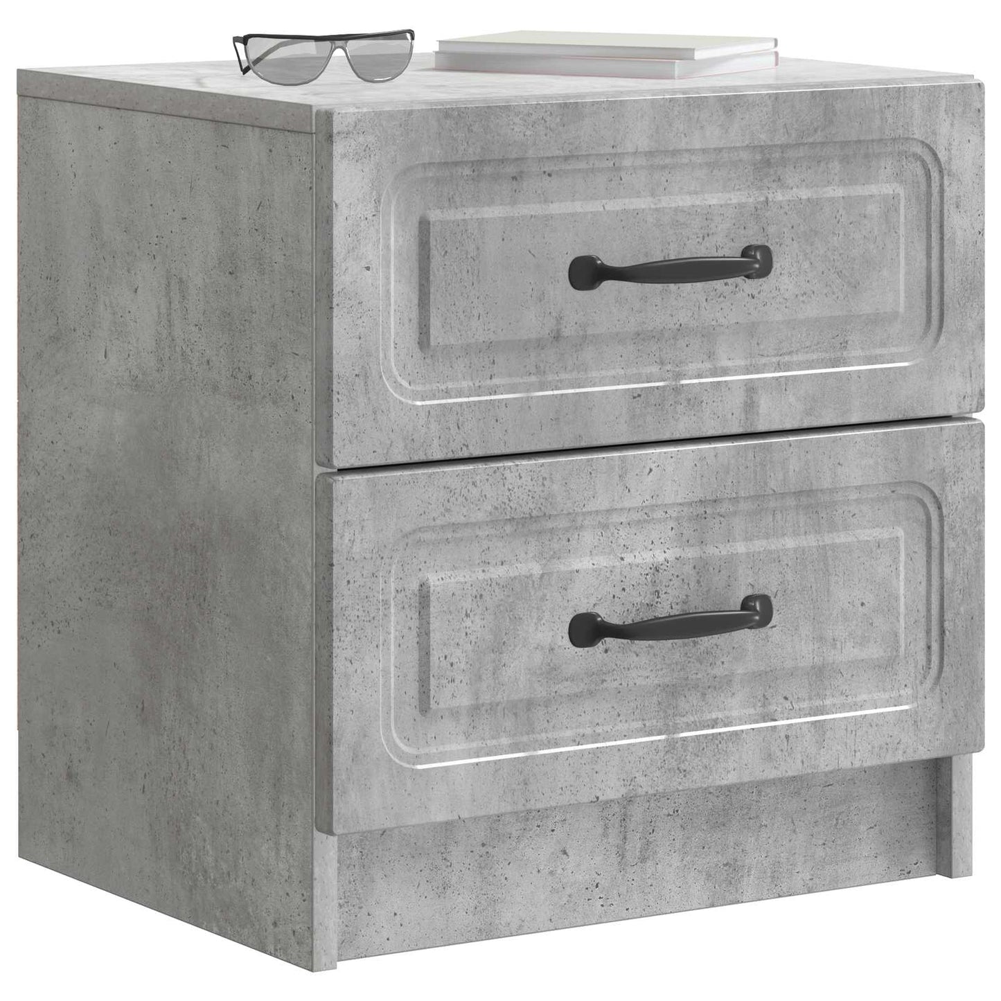 Bedside Cabinet with Drawer Concrete Grey 43 x 34.5 x 44.5 cm