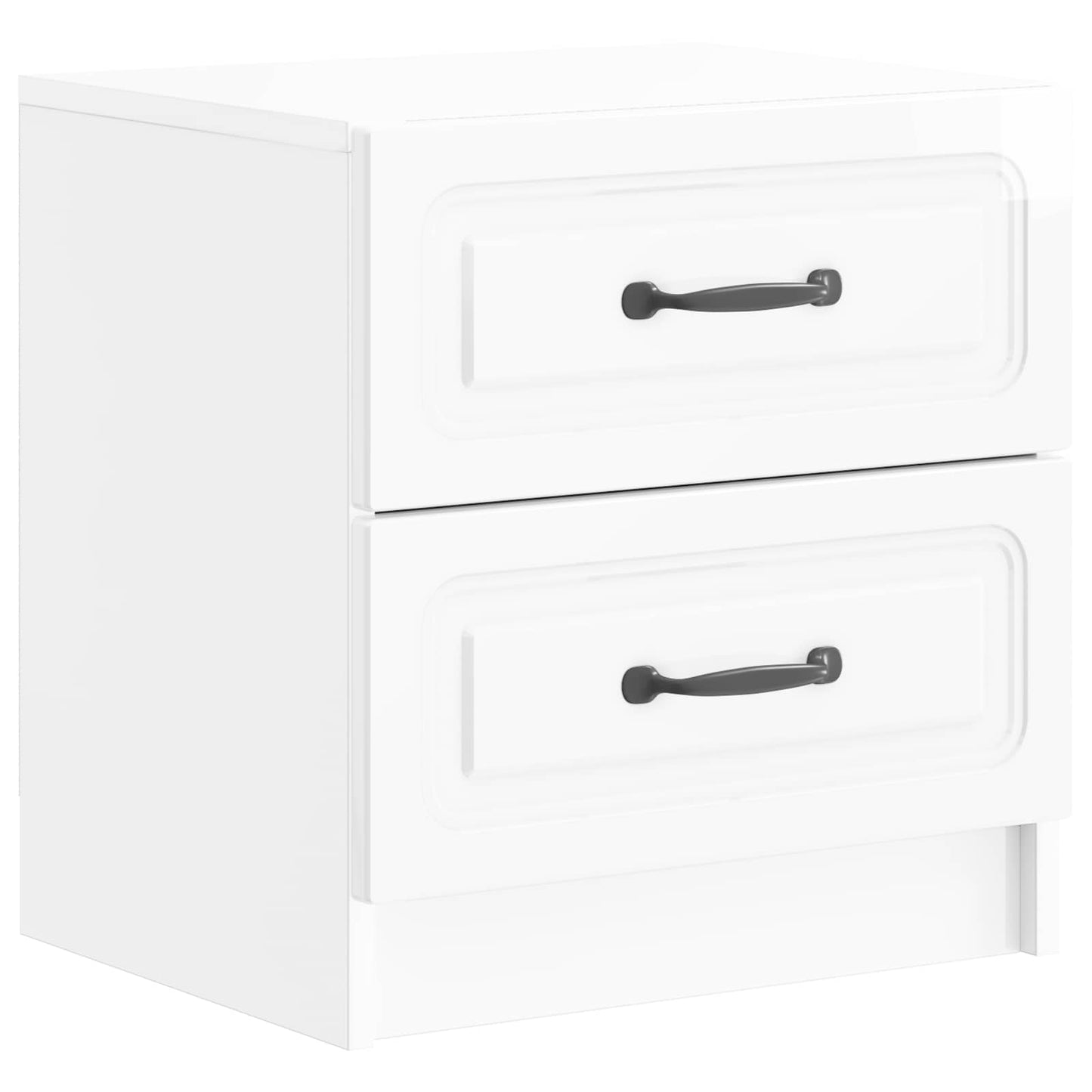 Bedside Cabinet High Gloss White 43 x 34.5 x 44.5 cm