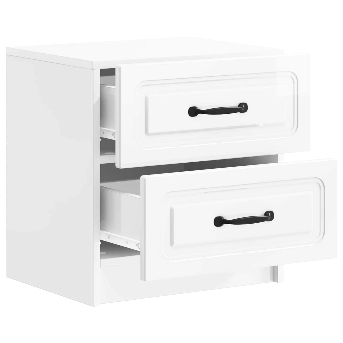 Bedside Cabinet High Gloss White 43 x 34.5 x 44.5 cm