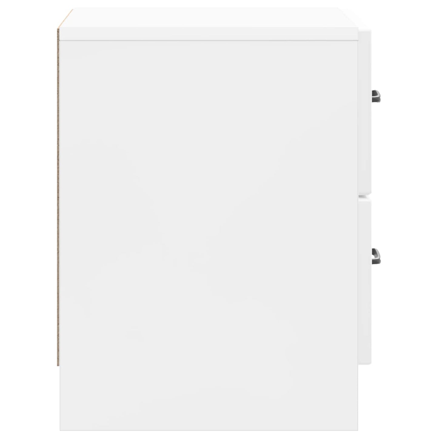 Bedside Cabinet High Gloss White 43 x 34.5 x 44.5 cm