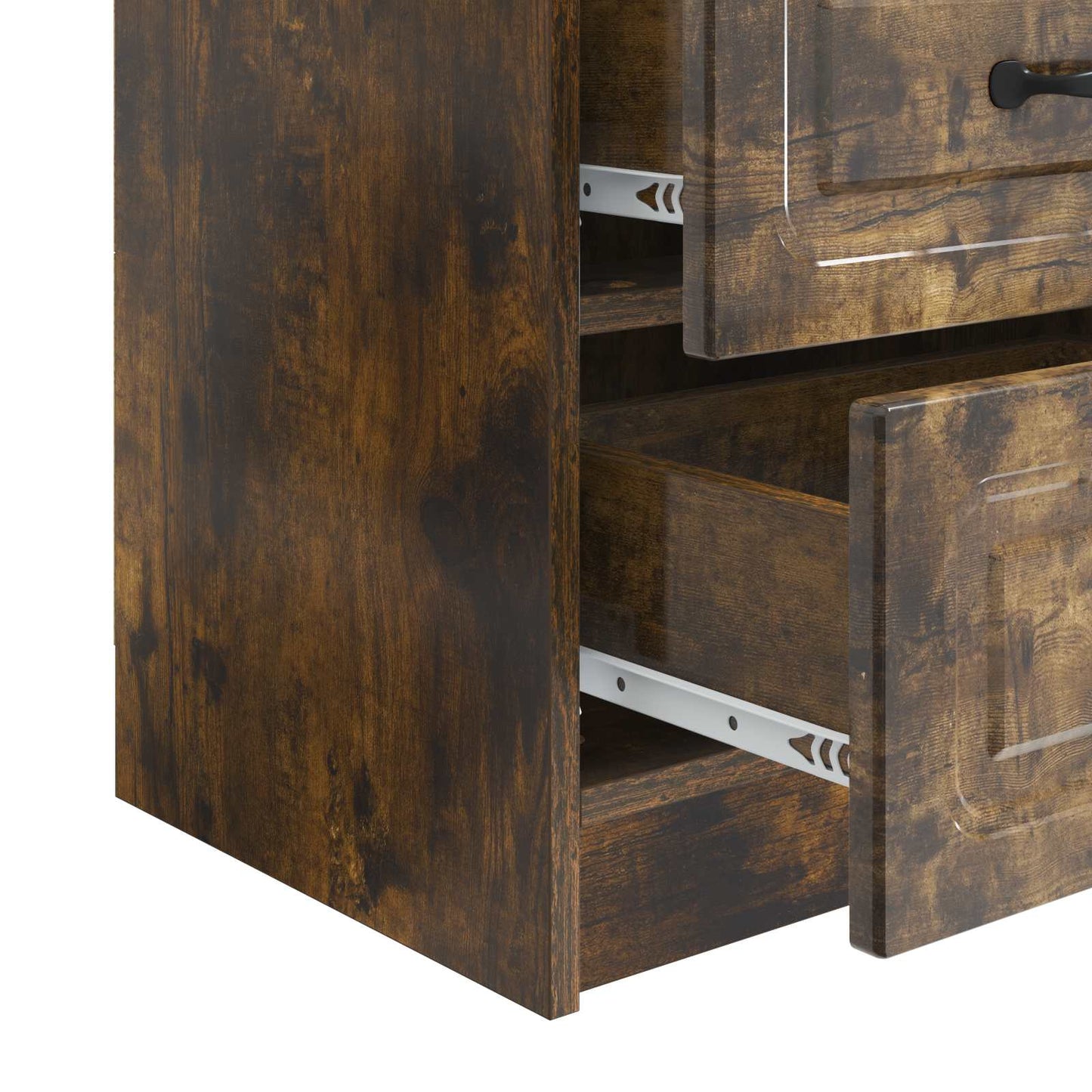 Bedside Cabinet 2 pcs Smoked Oak 43 x 34.5 x 44.5 cm