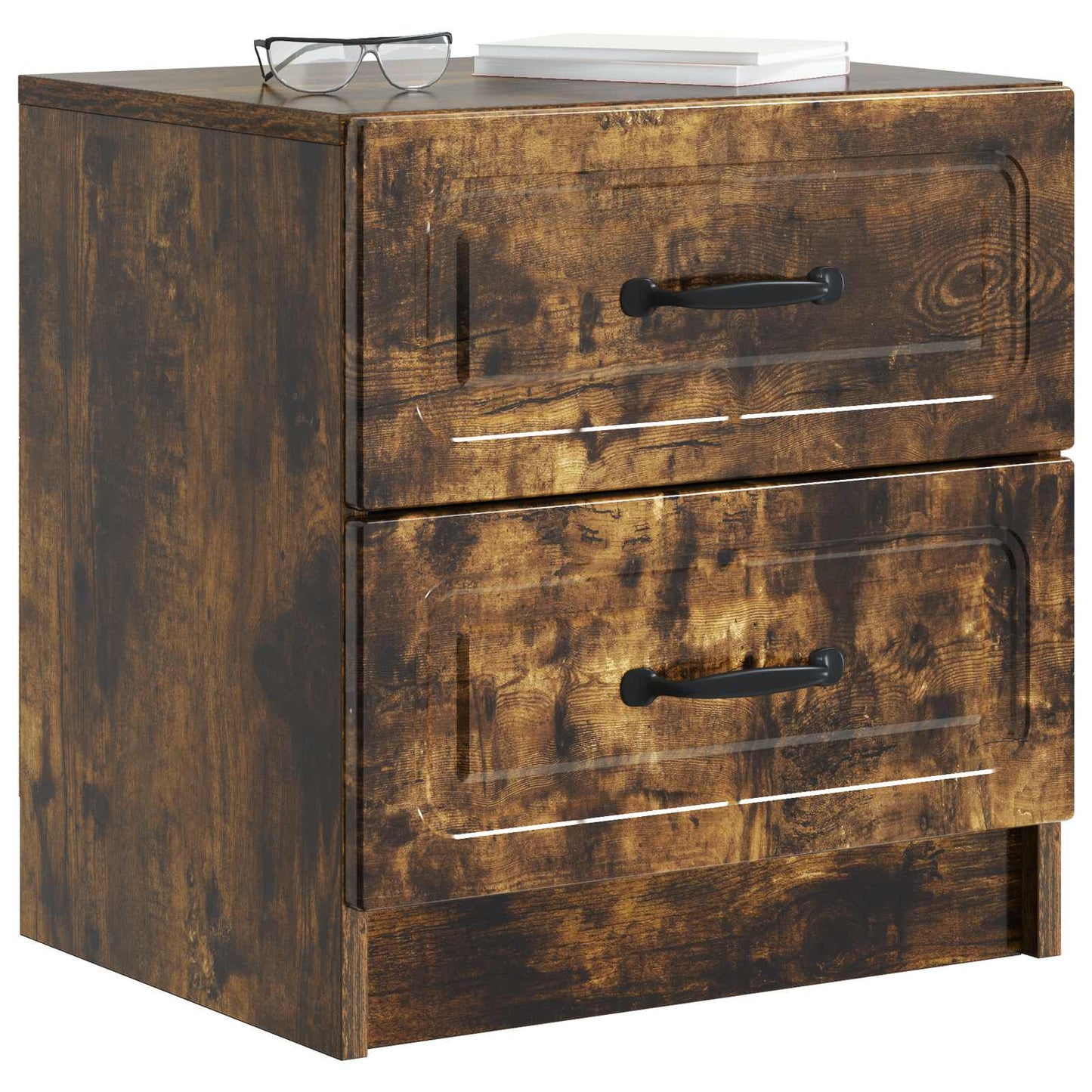 Bedside Cabinet 2 pcs Smoked Oak 43 x 34.5 x 44.5 cm
