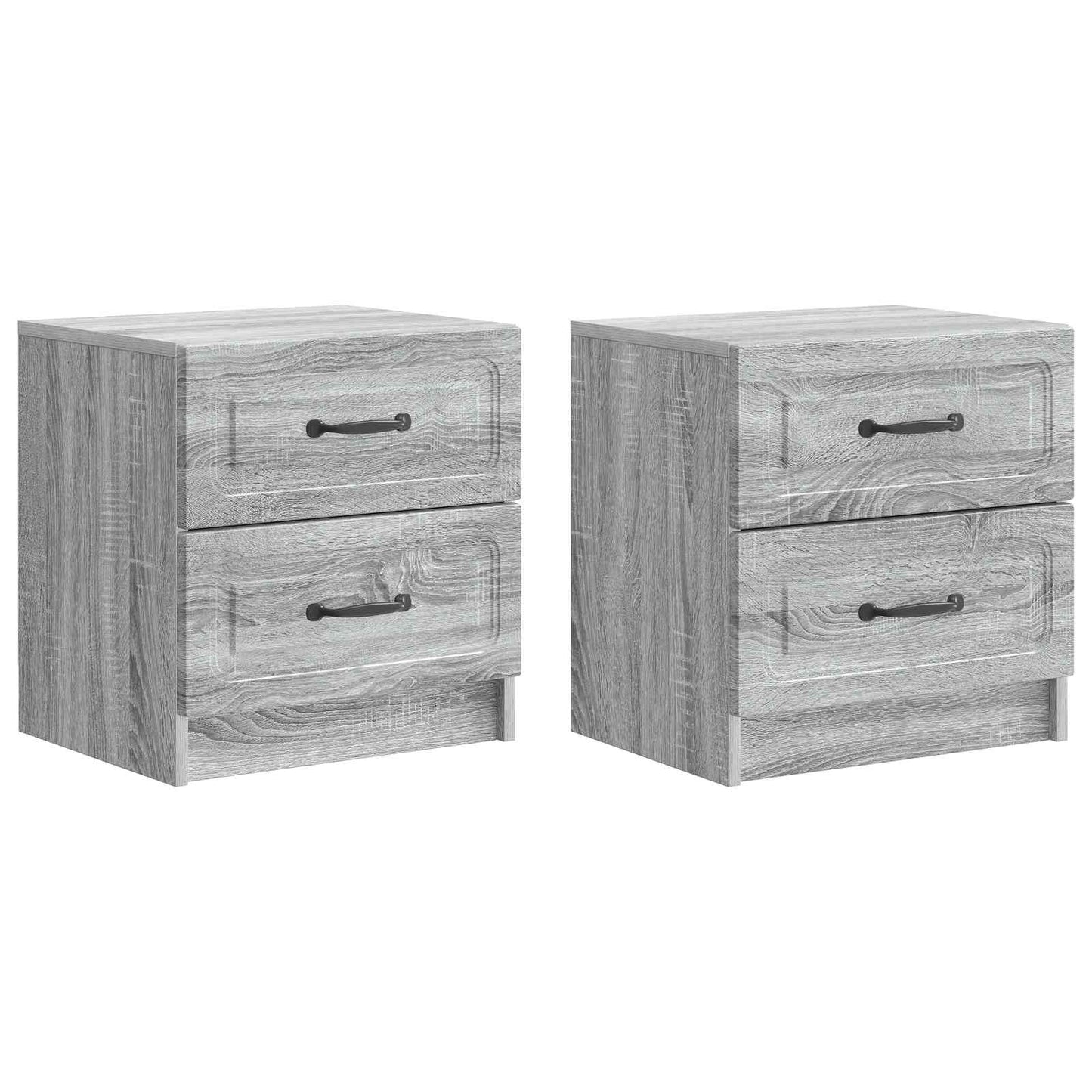Bedside Cabinet 2 pcs Grey Sonoma 43 x 34.5 x 44.5 cm