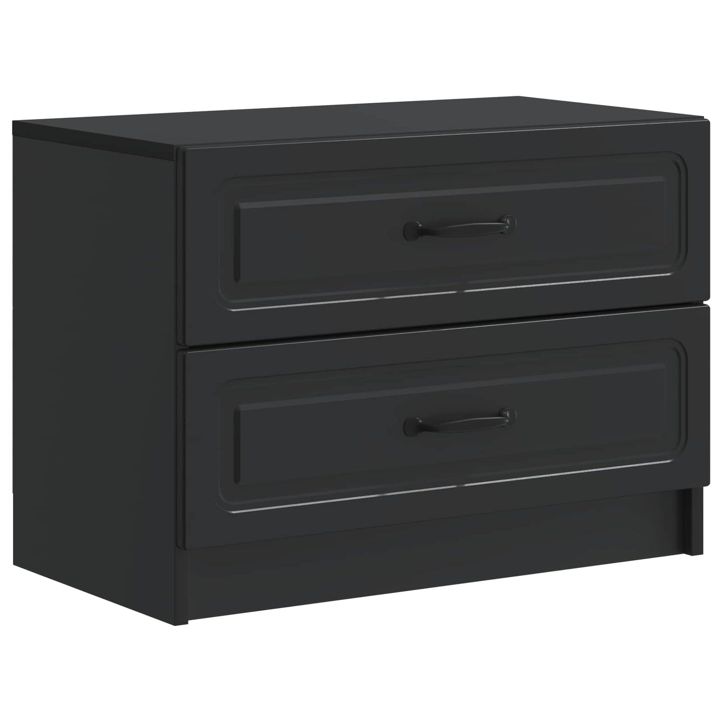 Bedside Cabinet Black 62 x 34.5 x 44.5 cm Engineered Wood