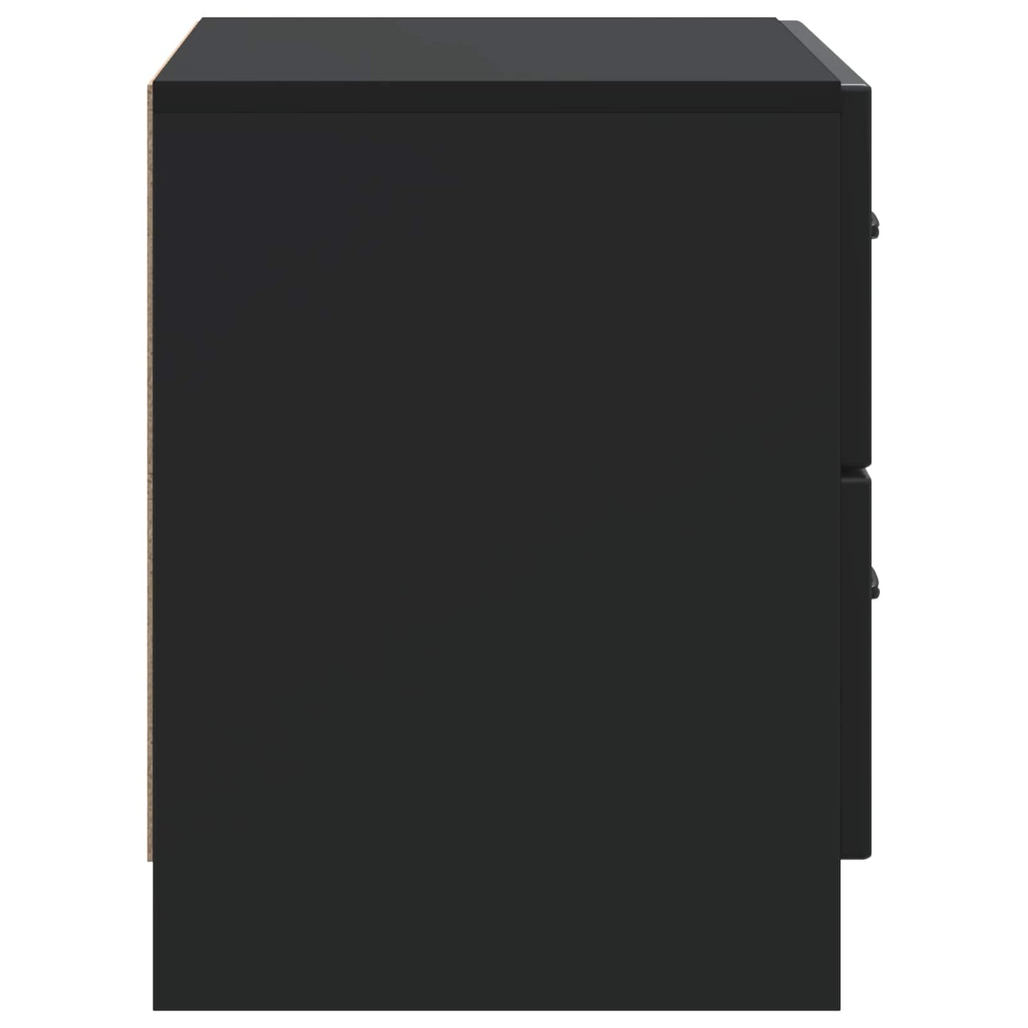Bedside Cabinet Black 62 x 34.5 x 44.5 cm Engineered Wood