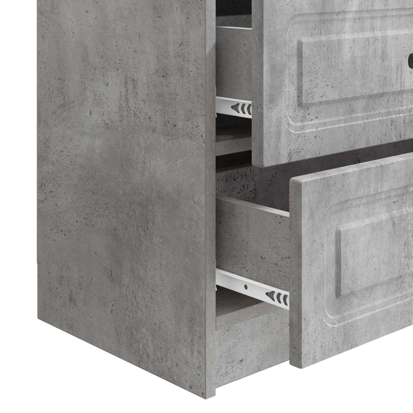 Bedside Cabinet with Drawer Concrete Grey 62 x 34.5 x 44.5 cm