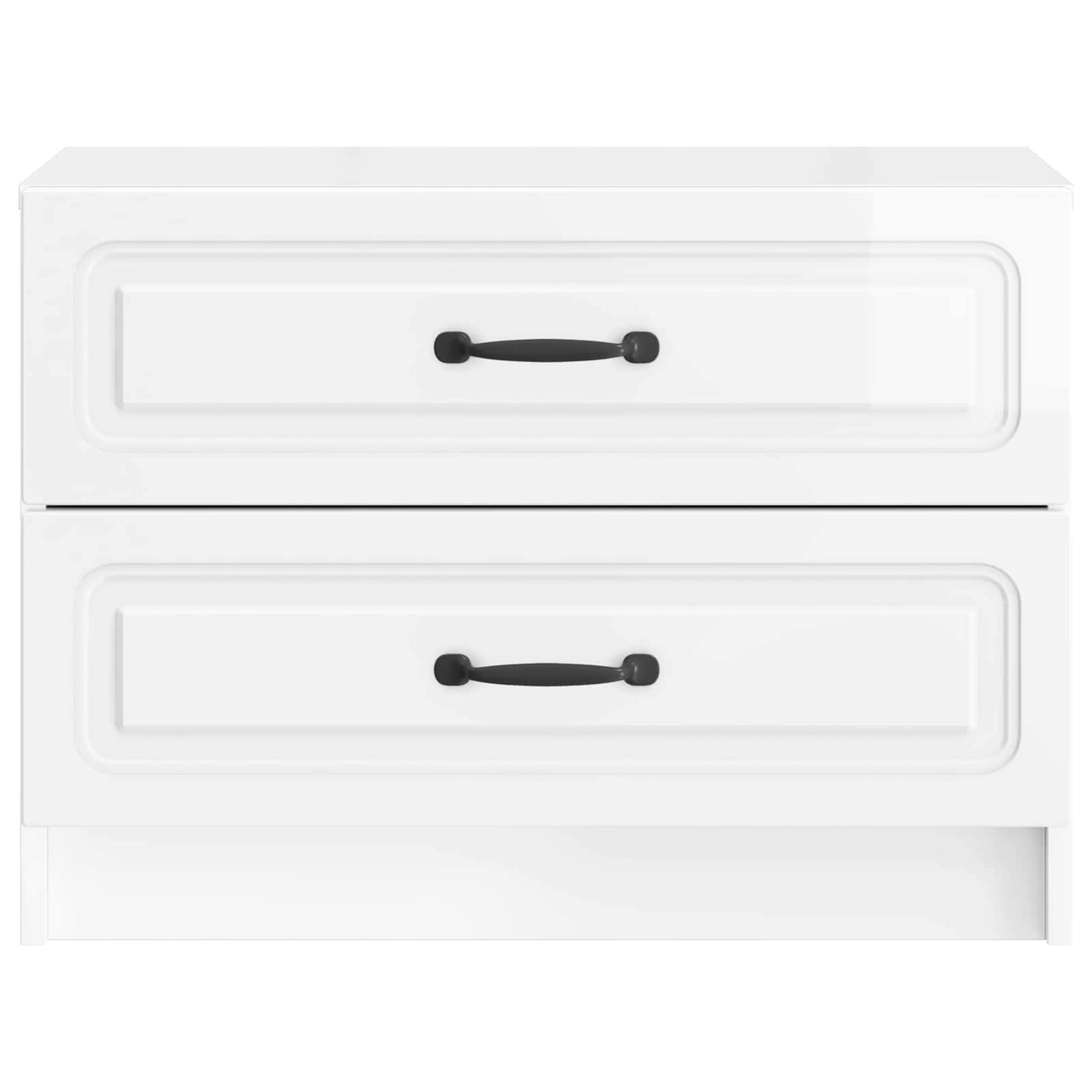 Bedside Cabinet High Gloss White 62 x 34.5 x 44.5 cm