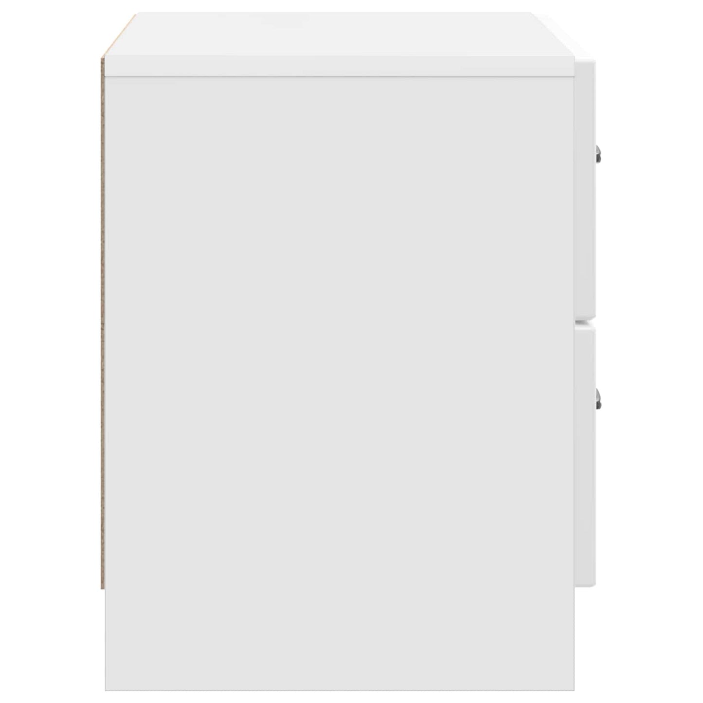 Bedside Cabinet High Gloss White 62 x 34.5 x 44.5 cm