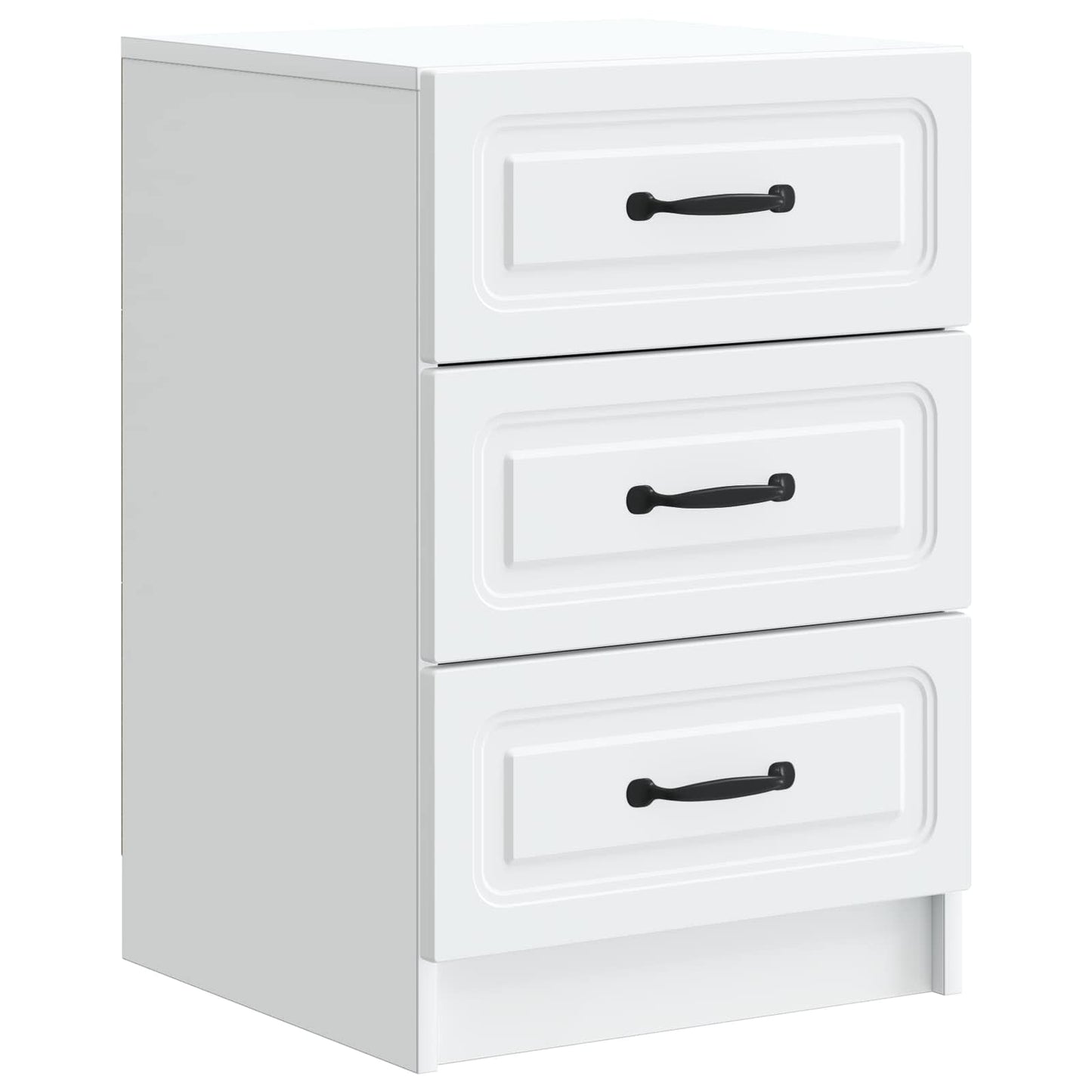 Bedside Cabinet White 43 x 41 x 63.5 cm Engineered Wood