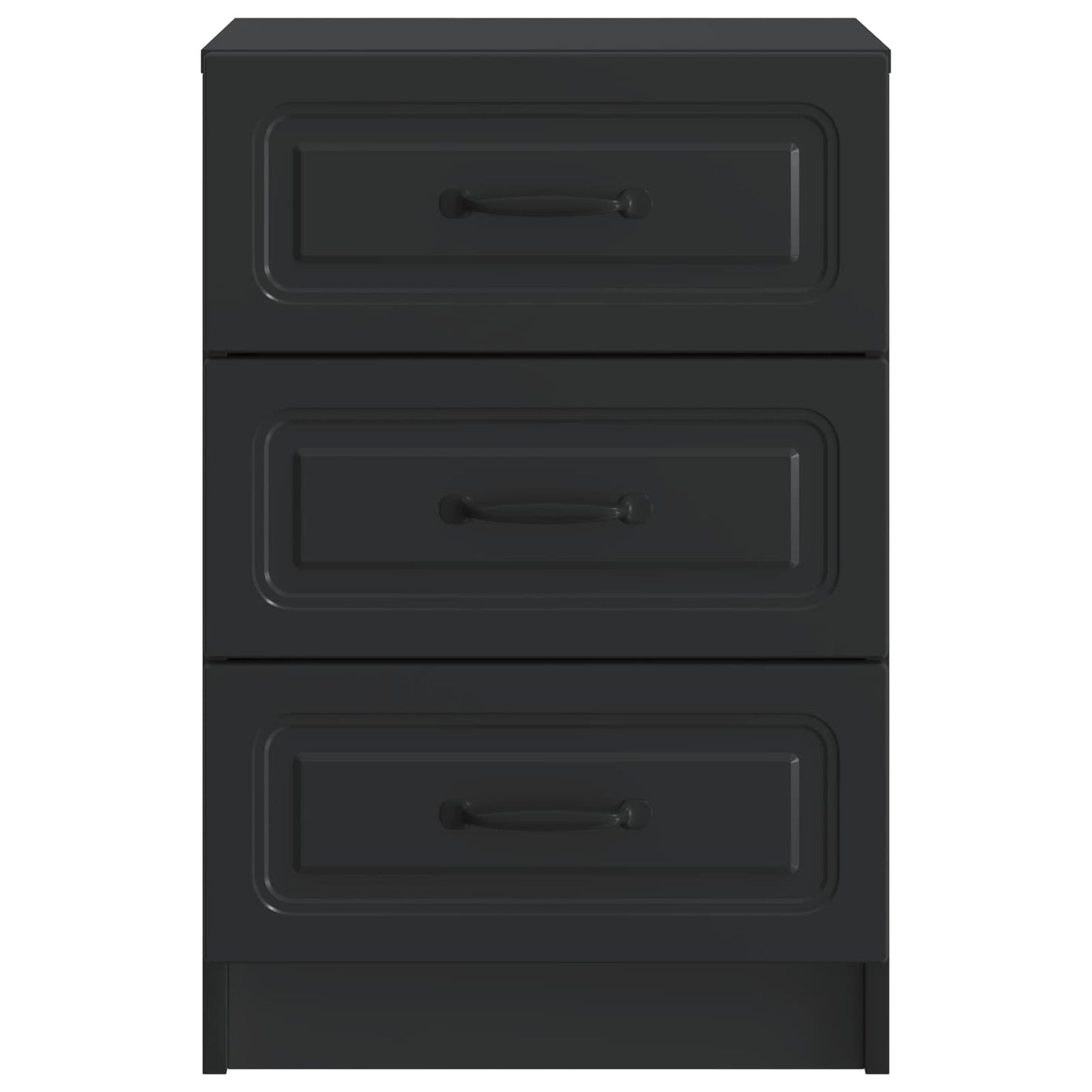 Bedside Cabinet Black 43 x 41 x 63.5 cm Engineered Wood