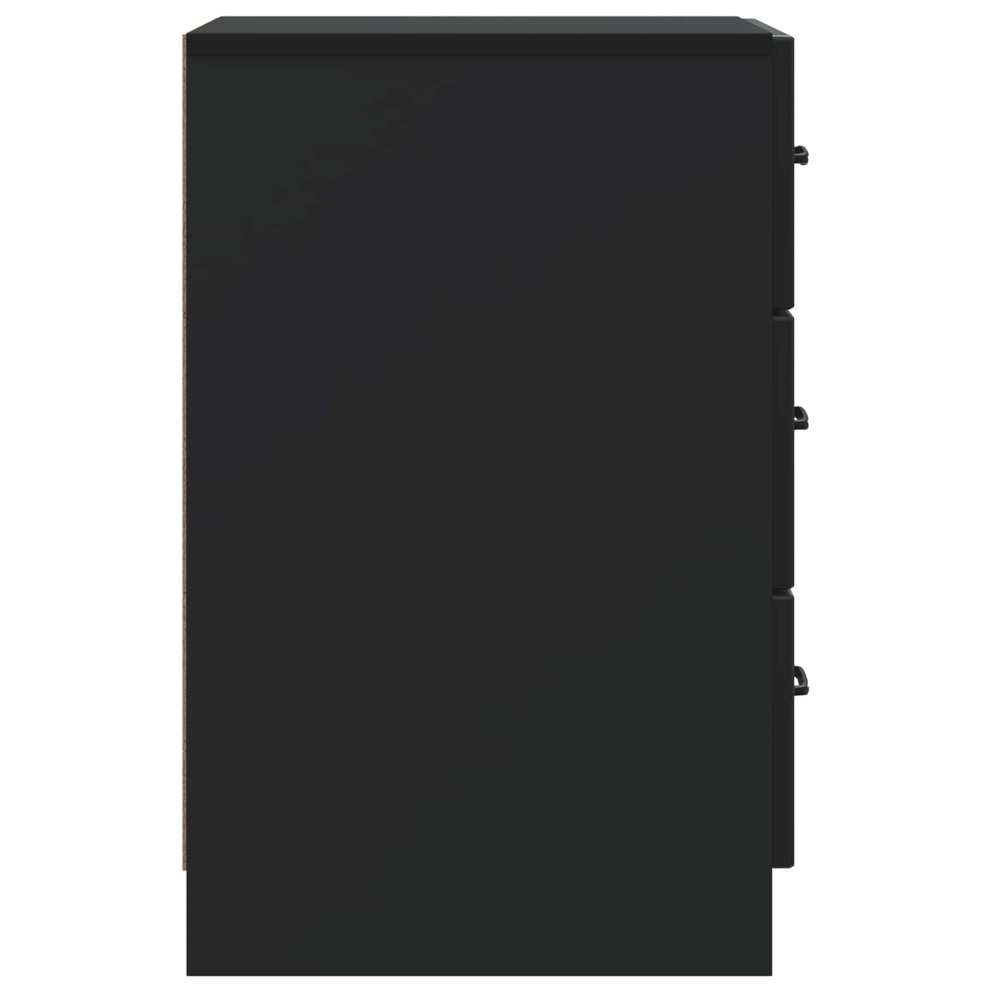 Bedside Cabinet Black 43 x 41 x 63.5 cm Engineered Wood
