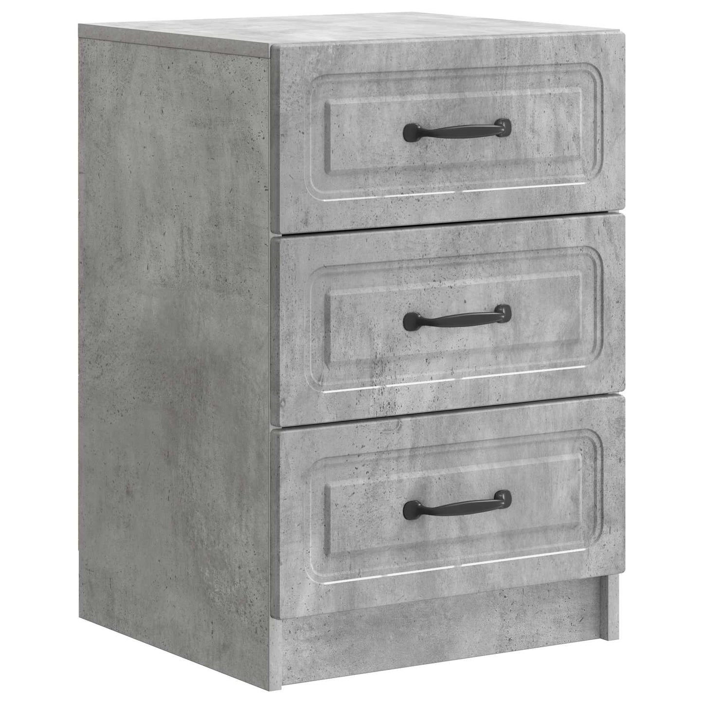 Bedside Cabinet Concrete Grey 43 x 41 x 63.5 cm Engineered Wood