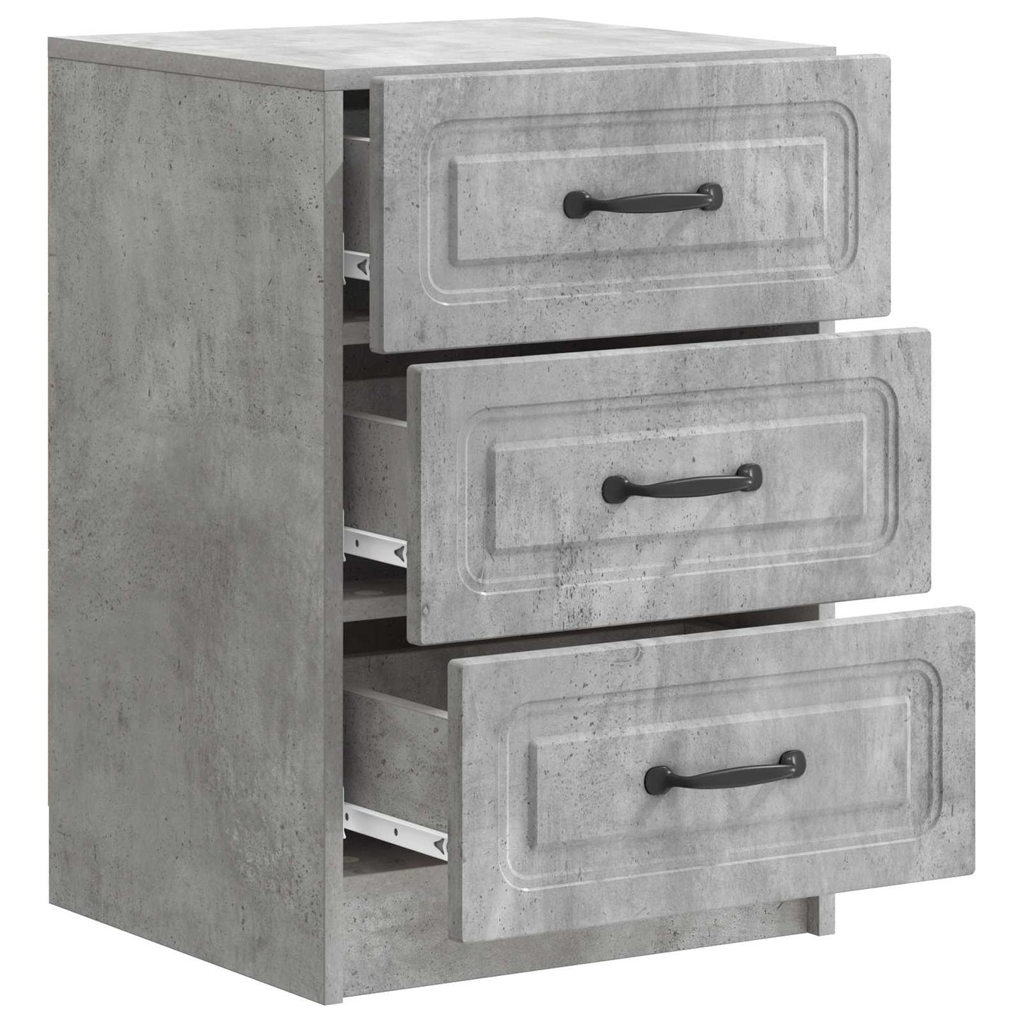 Bedside Cabinet Concrete Grey 43 x 41 x 63.5 cm Engineered Wood
