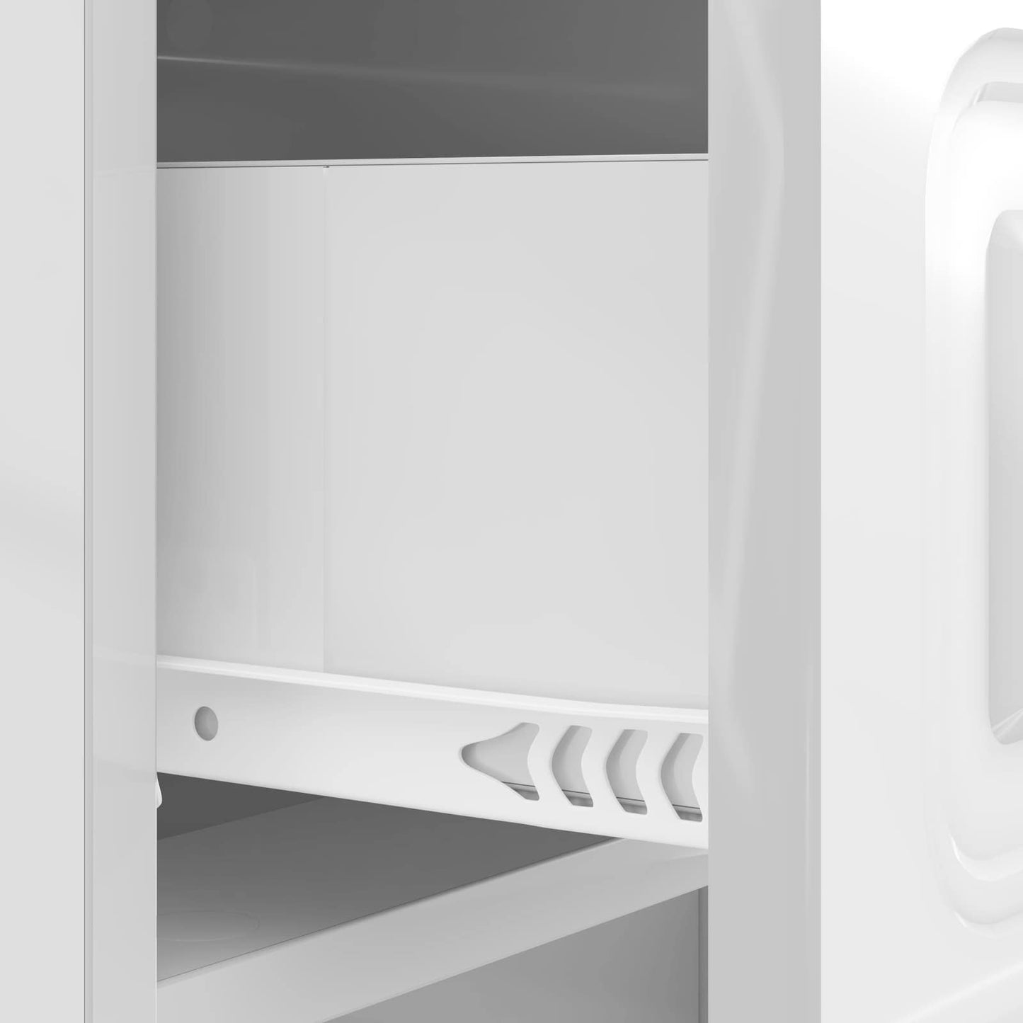Bedside Cabinet with Drawer High Gloss White 43 x 41 x 63.5 cm