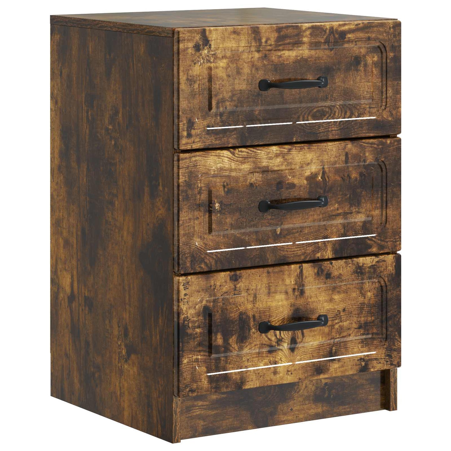 Bedside Cabinet Smoked Oak 43 x 41 x 63.5 cm Engineered Wood