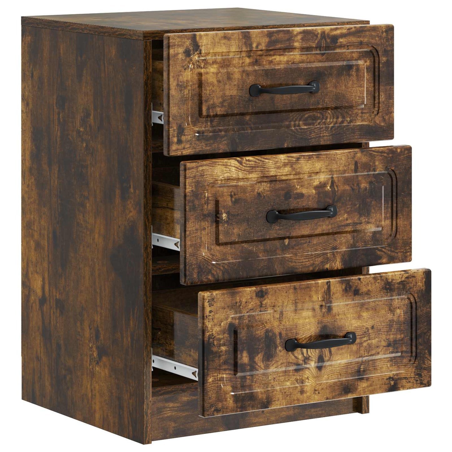 Bedside Cabinet Smoked Oak 43 x 41 x 63.5 cm Engineered Wood