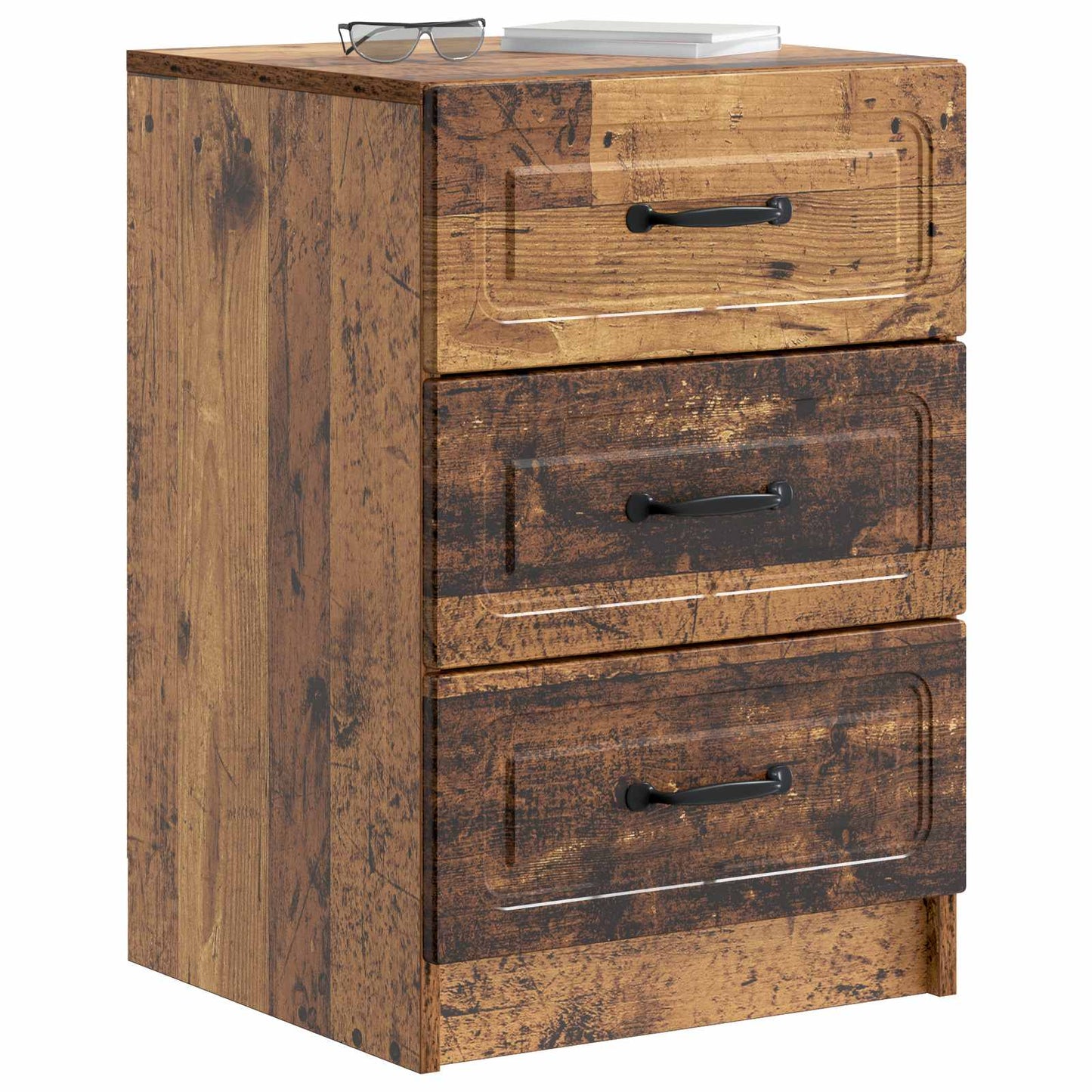 Bedside Cabinet Old Wood 43 x 41 x 63.5 cm Engineered Wood