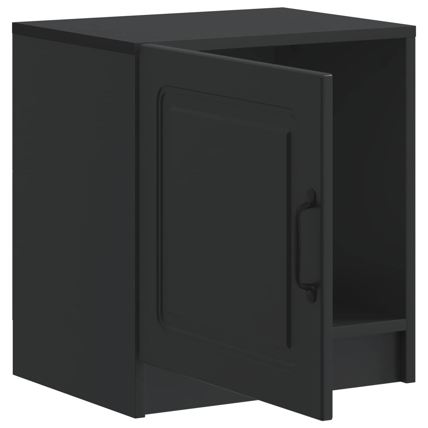 Bedside Cabinet Black 43 x 34.5 x 47 cm Engineered Wood