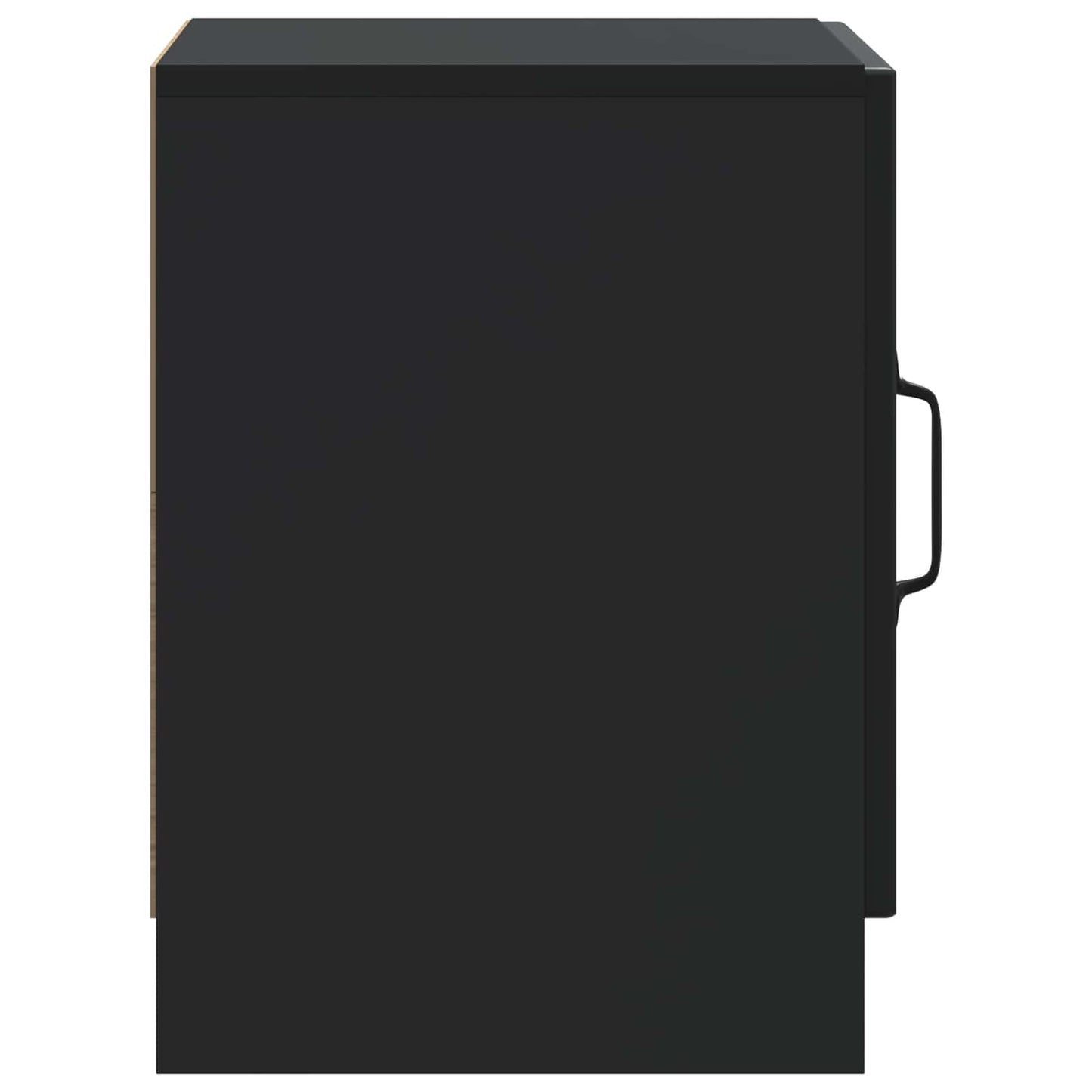 Bedside Cabinet Black 43 x 34.5 x 47 cm Engineered Wood