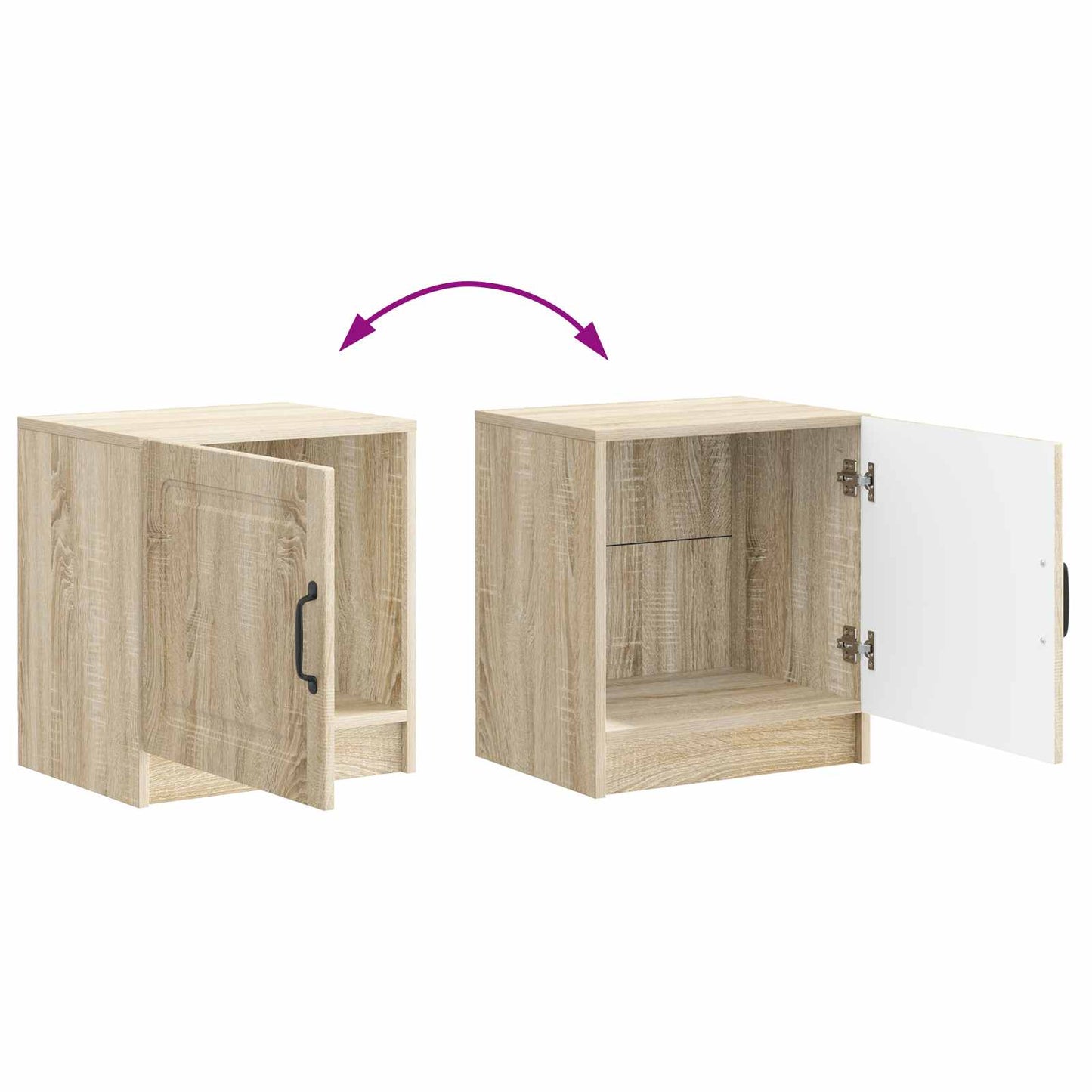 Bedside Cabinet 2 pcs Sonoma Oak 43 x 34.5 x 47 cm