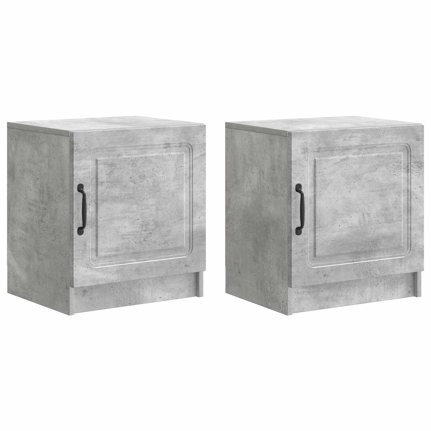 Bedside Cabinet 2 pcs Concrete Grey 43 x 34.5 x 47 cm