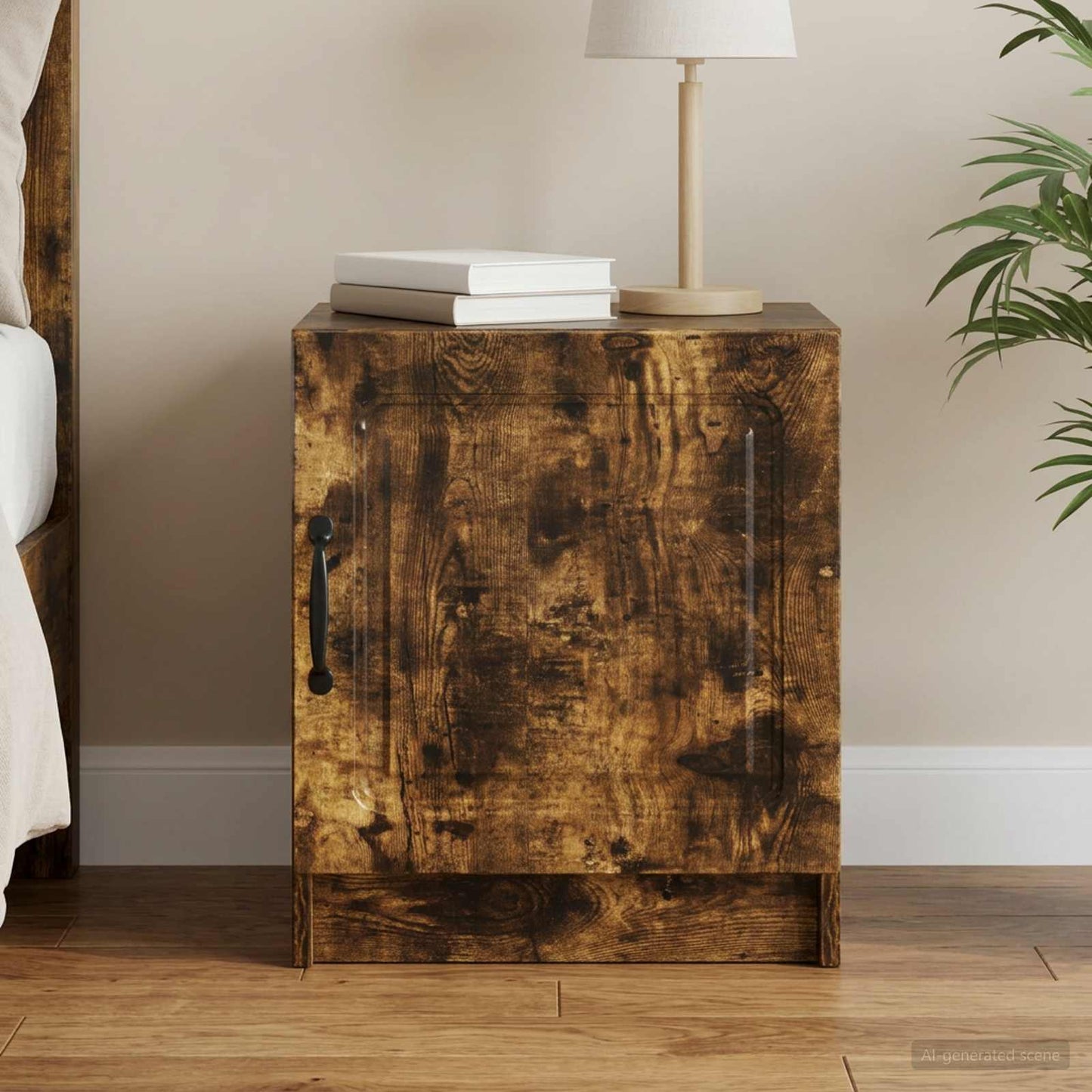 Bedside Cabinet Smoked Oak 43 x 34.5 x 47 cm Engineered Wood